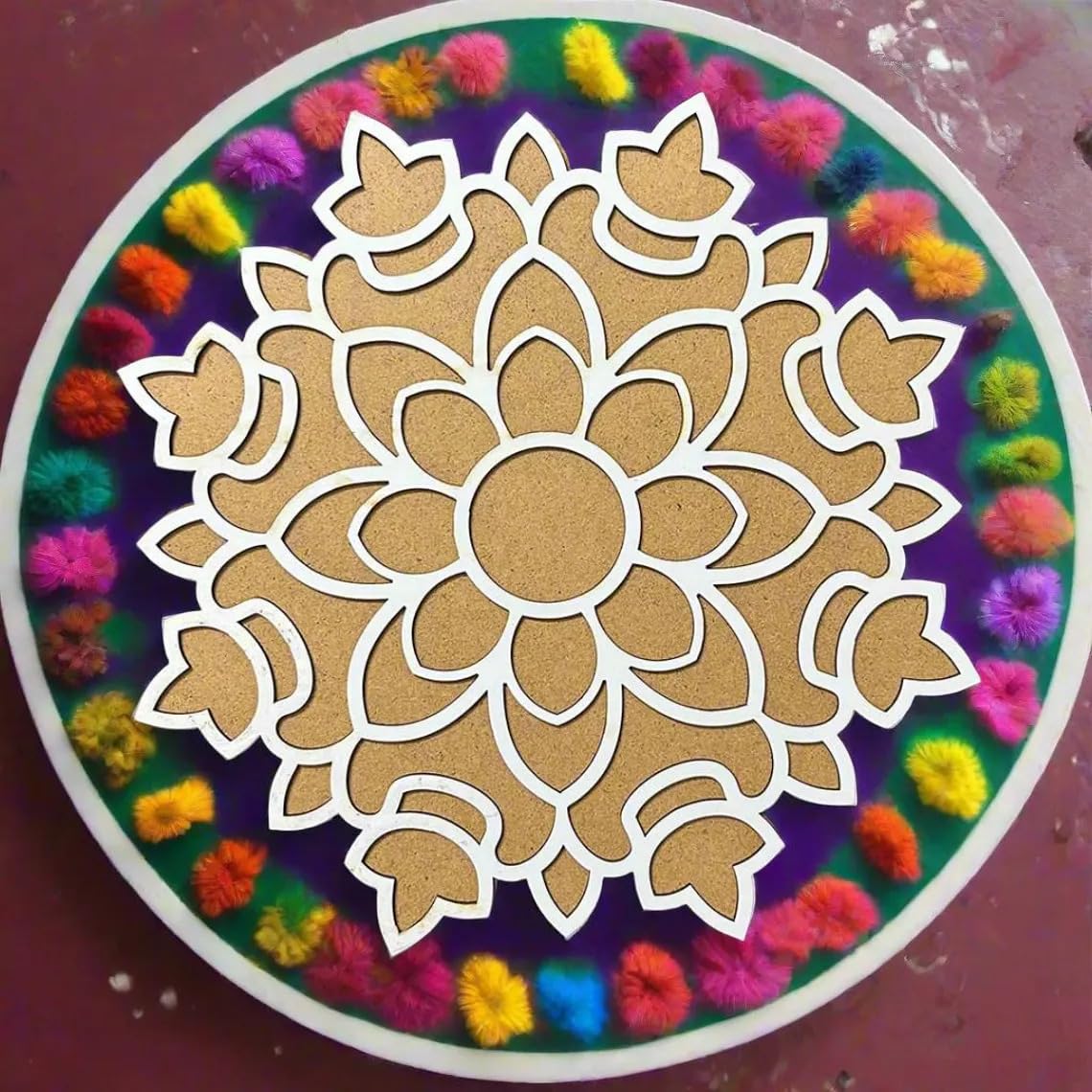 MDF Wooden Rangoli Board 12-Inch – Mandala Art Board