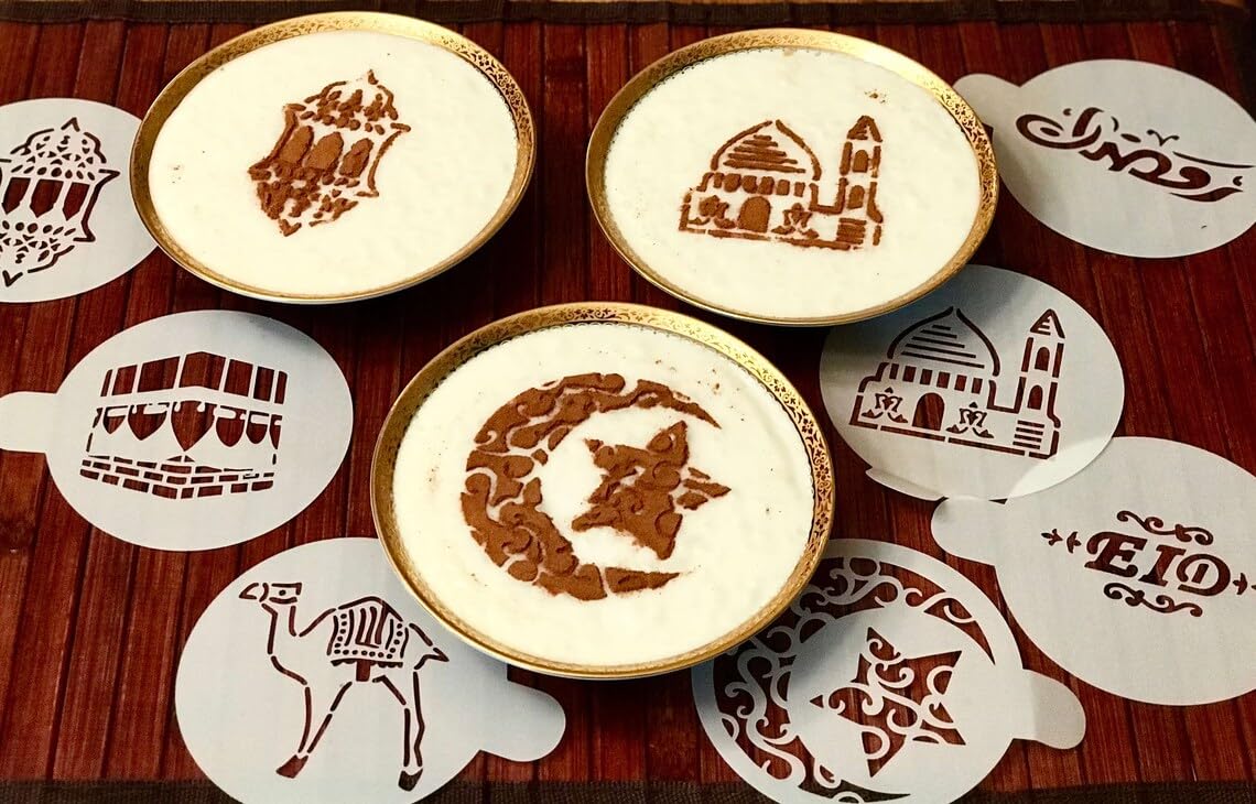 Cookie Stencils Set of 15 for Ramadan Eid Mubarak – 3.3X3 Inch Islamic Baking Stencils