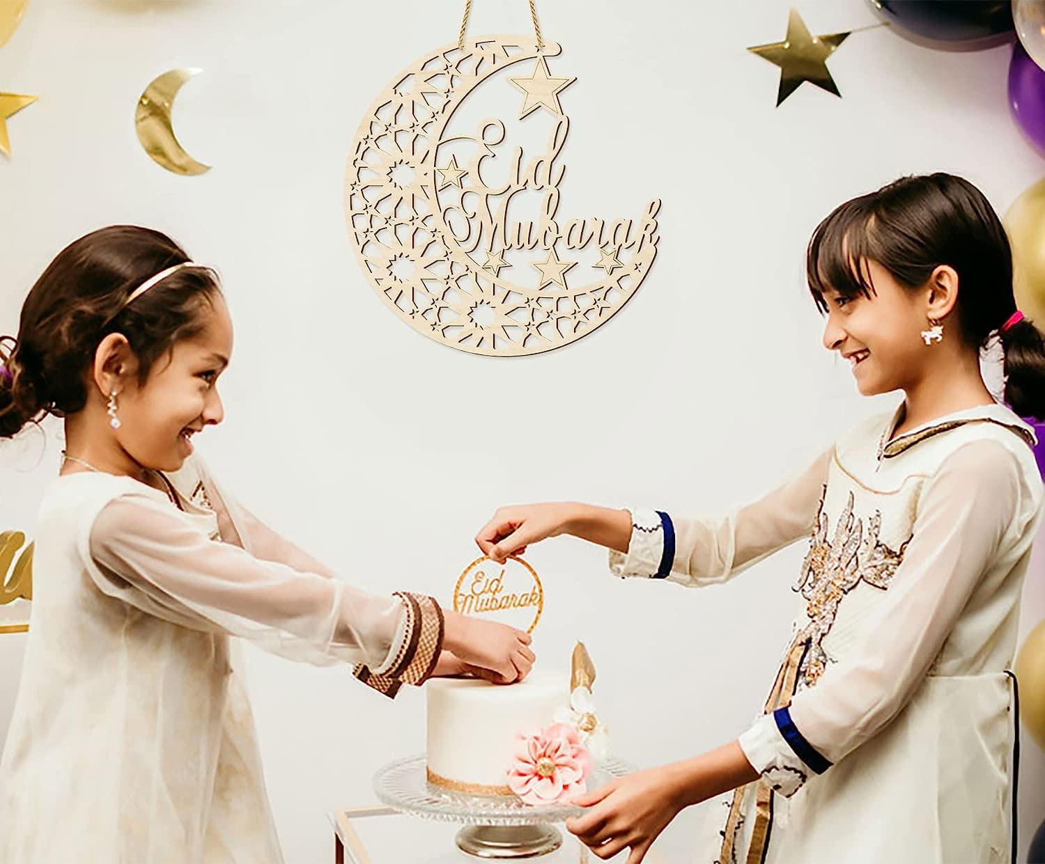 Haoser ramadan decor,Eid Mubarak Door Sign Wooden Hanging Signs,Ramadan Decorations for Home, Ramadan Door Decoration,eid gift items - Haoser