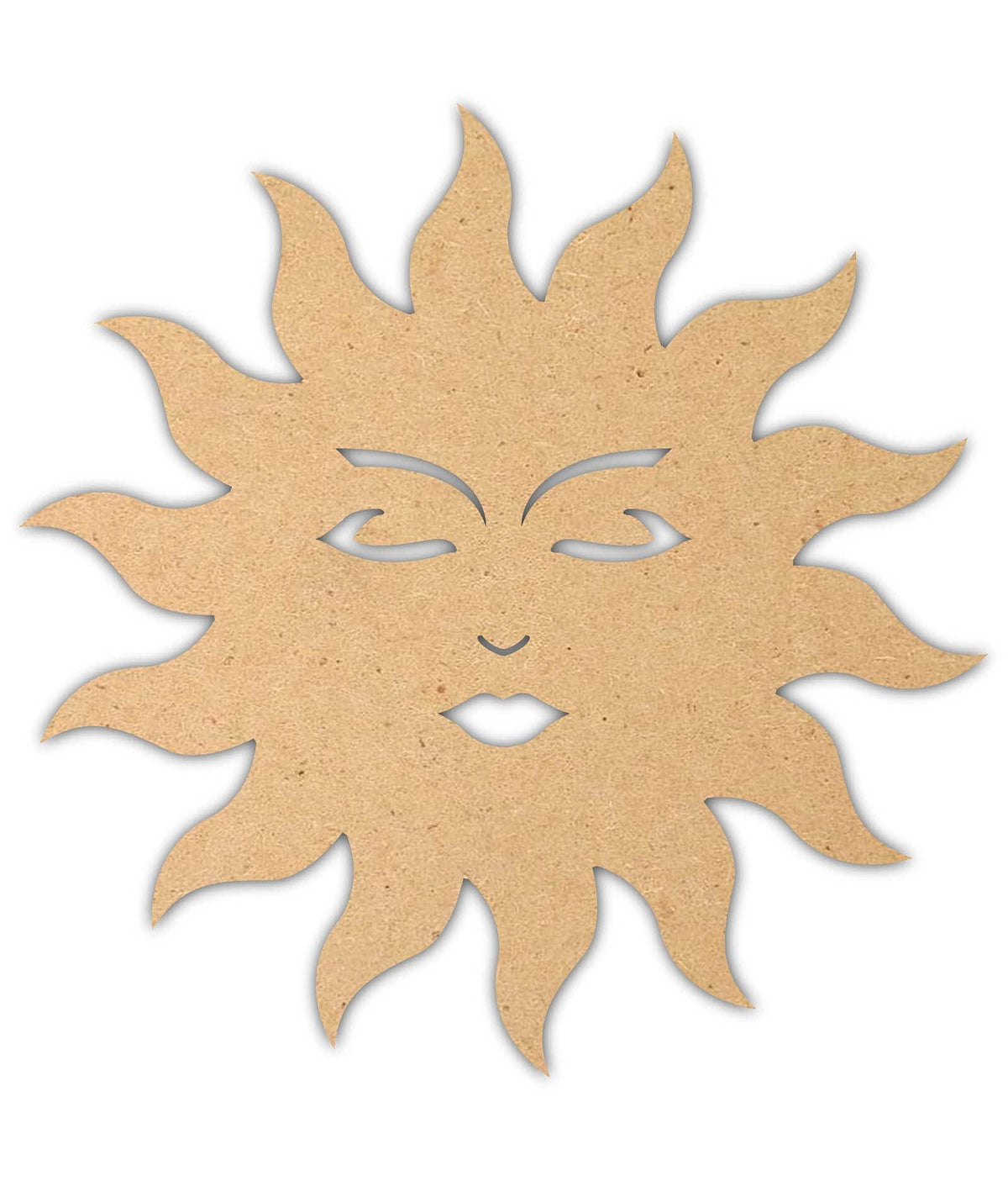 Haoser 3mm Wooden Sun Cutouts for Scrapbooking Arts Crafts DIY Decoration Display Décor - Haoser