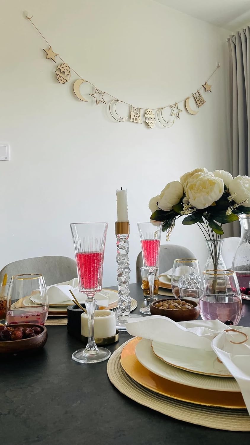 Haoser Wooden Unfinished ramdan Wall Decor Cutouts