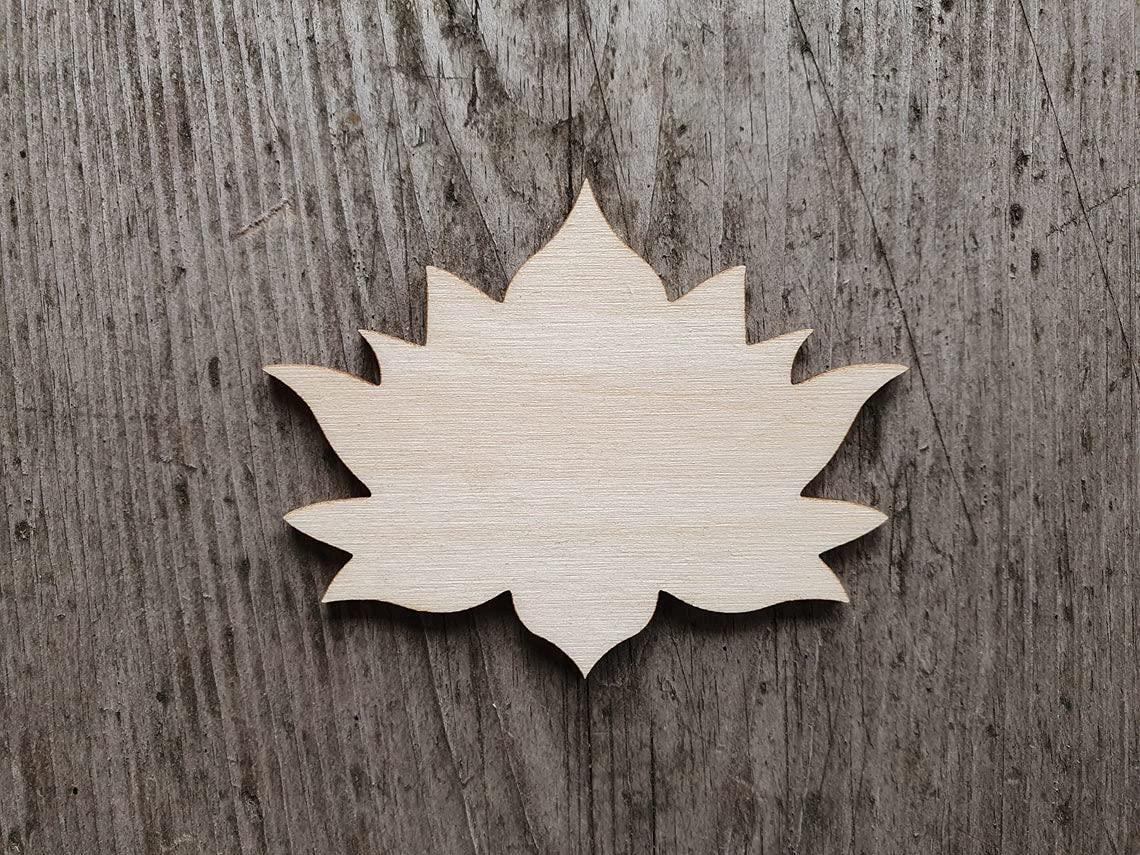 Haoser 3mm Wooden Lotus Cutouts for Scrapbooking Arts Crafts DIY Decoration Display Décor - Haoser