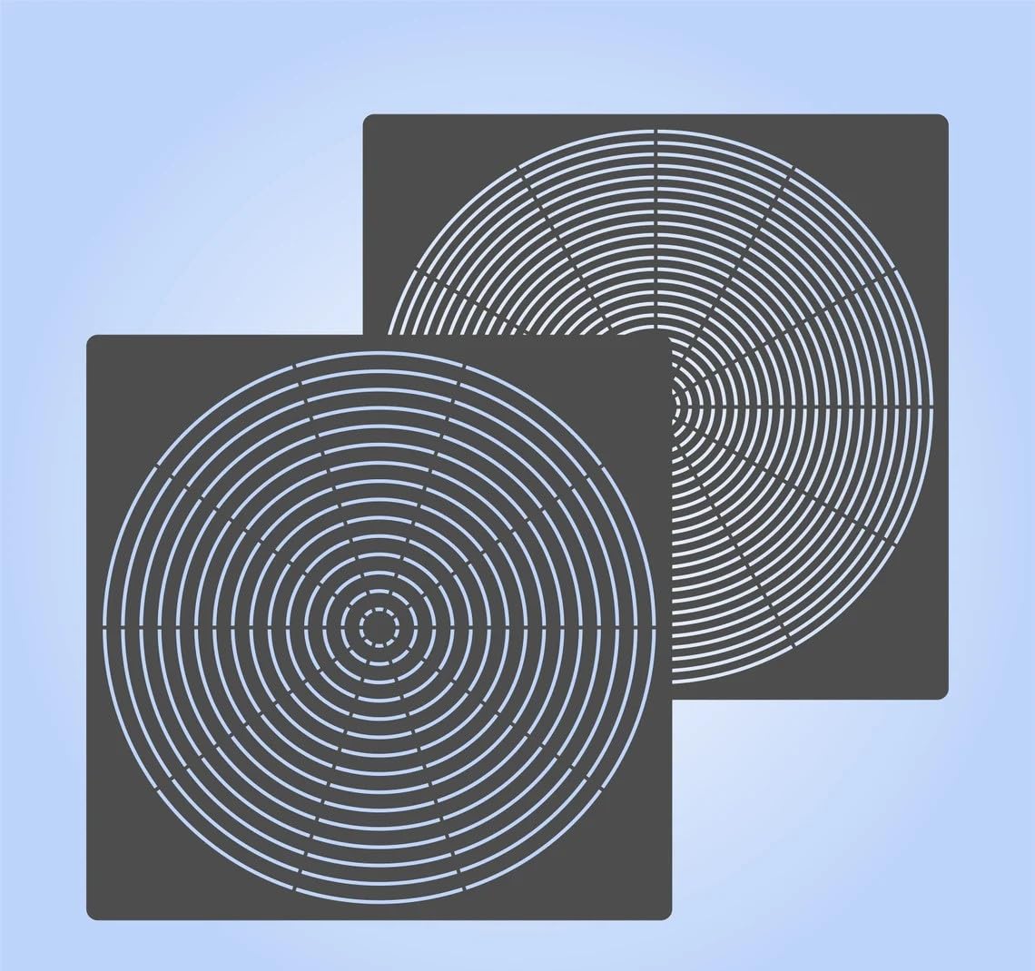 Plastic Mandala Quilting Stencil – Large 12x12 Inch Reusable Circle Template