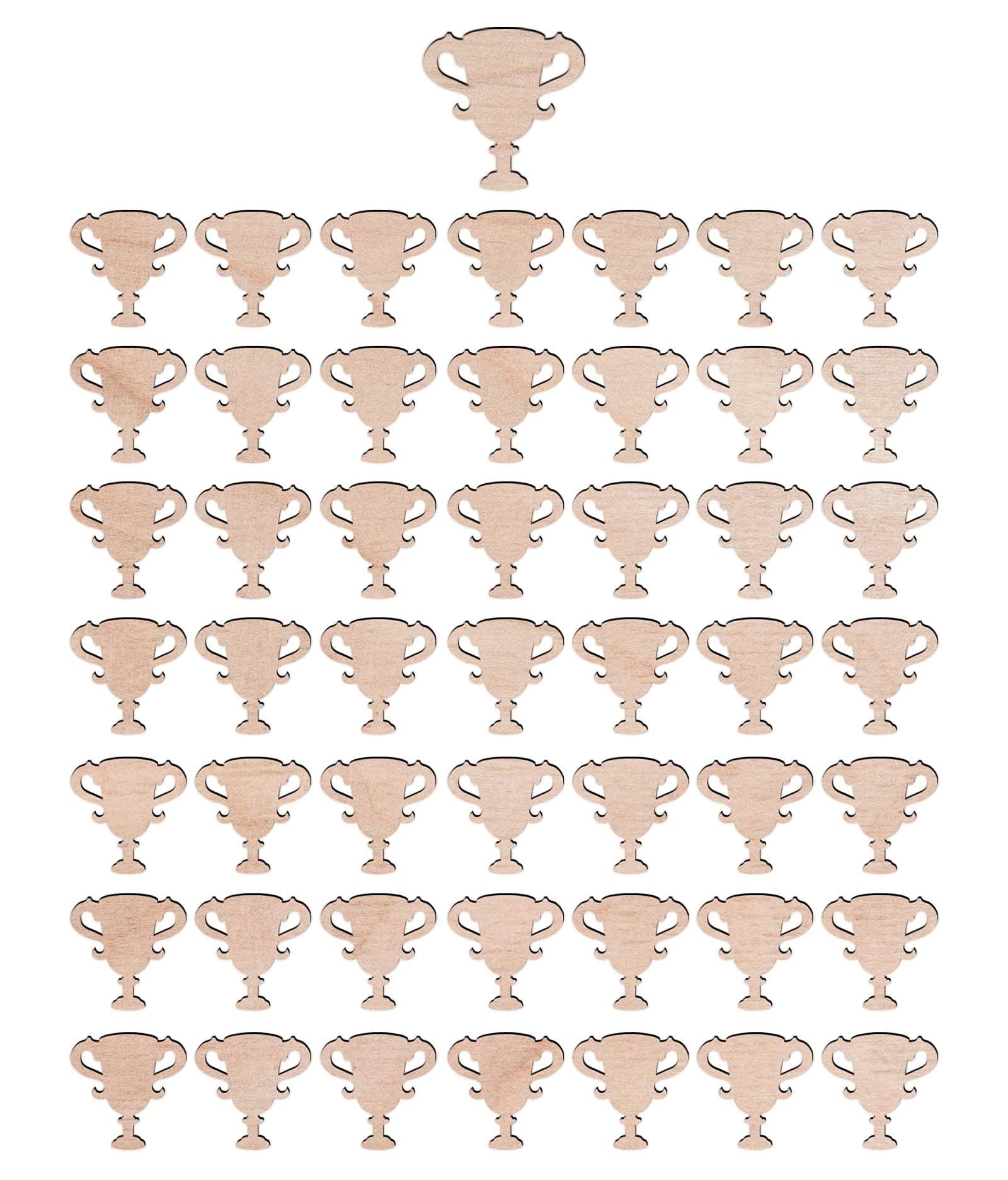 Haoser 3mm Wooden Trofee Cutouts for Scrapbooking Arts Crafts DIY Decoration Display Décor - Haoser