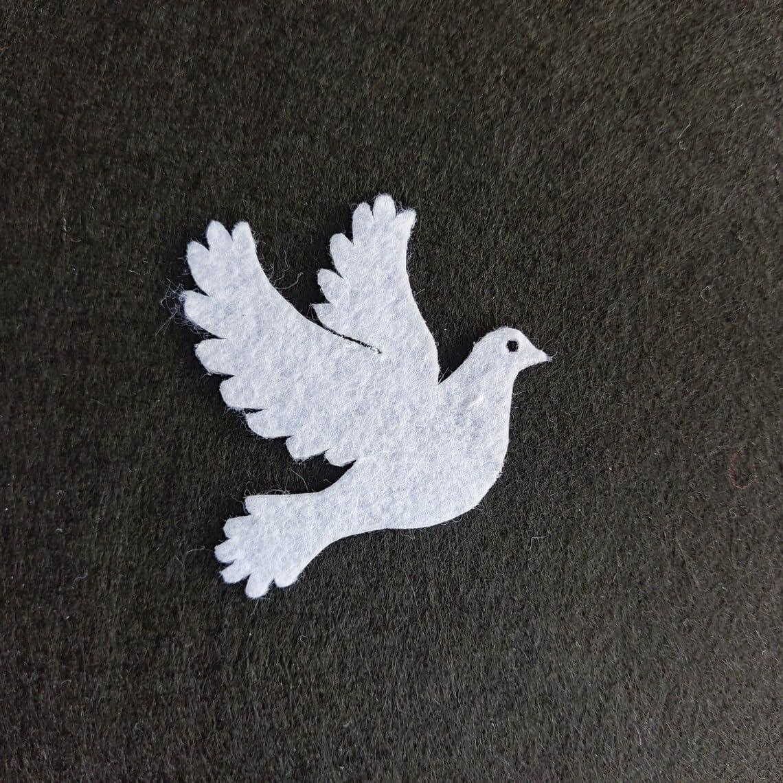 Haoser Dove Die Cut Felt Craft Supplies Dove Felt Ornament for die Craft item-20 pc