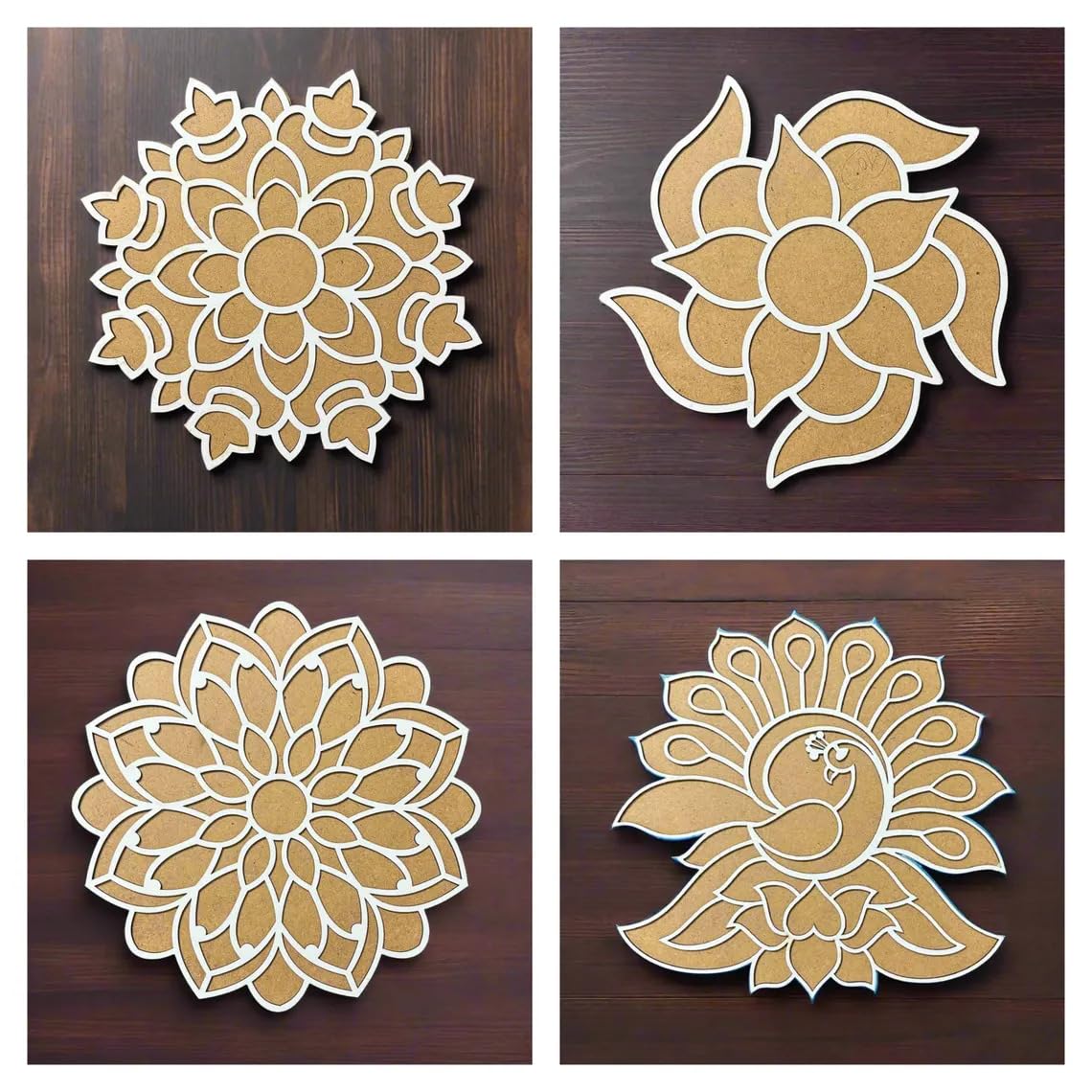 MDF Wooden Rangoli Board 12-Inch – Mandala Art Board