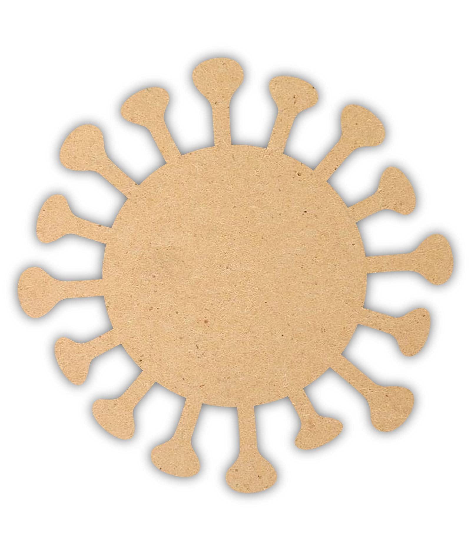 Haoser 3mm Wooden Virus Cutouts for Scrapbooking Arts Crafts DIY Decoration Display Décor - Haoser