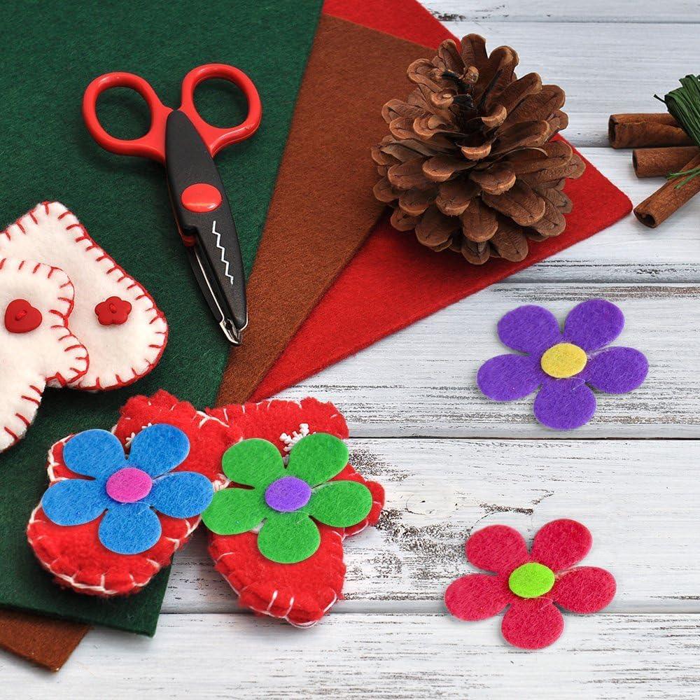Haoser 50 Pieces Felt Flowers Fabric Flower, Felt Flowers for Craft - Haoser