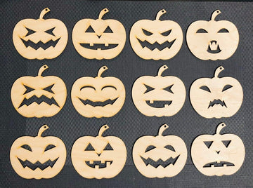 Haoser Wooden Pumpkin Cutout Unfinished Wood Craft Cutout Blank Pumpkin Shape Cutout for Halloween Thanksgiving Party DIY Decoration, 3.9'' inchX3.7 Inch (20 Pcs) - Haoser