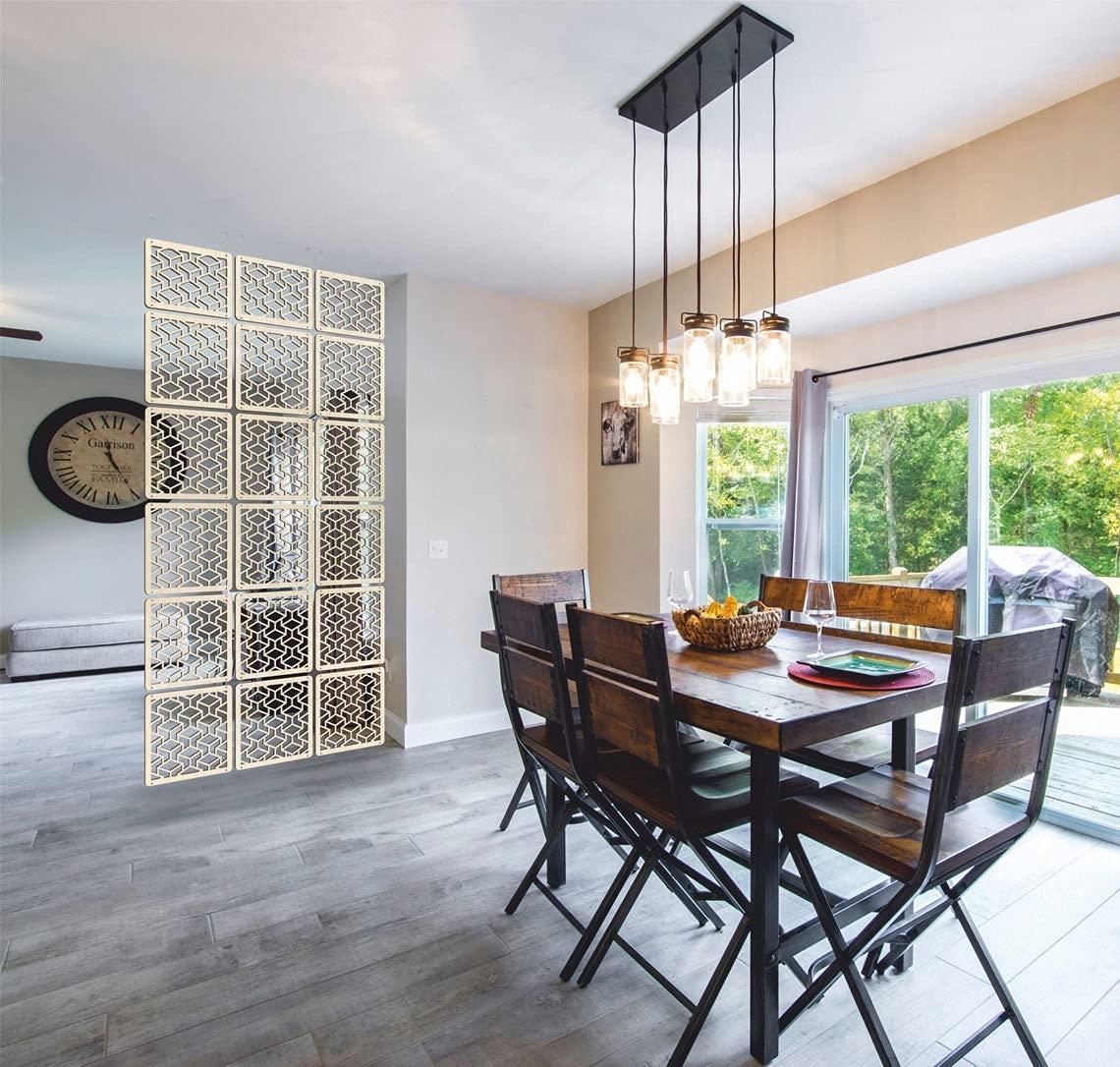 Wooden Room Partition for Living Room, Wood Screen Separators, Room Wall Divider - Haoser