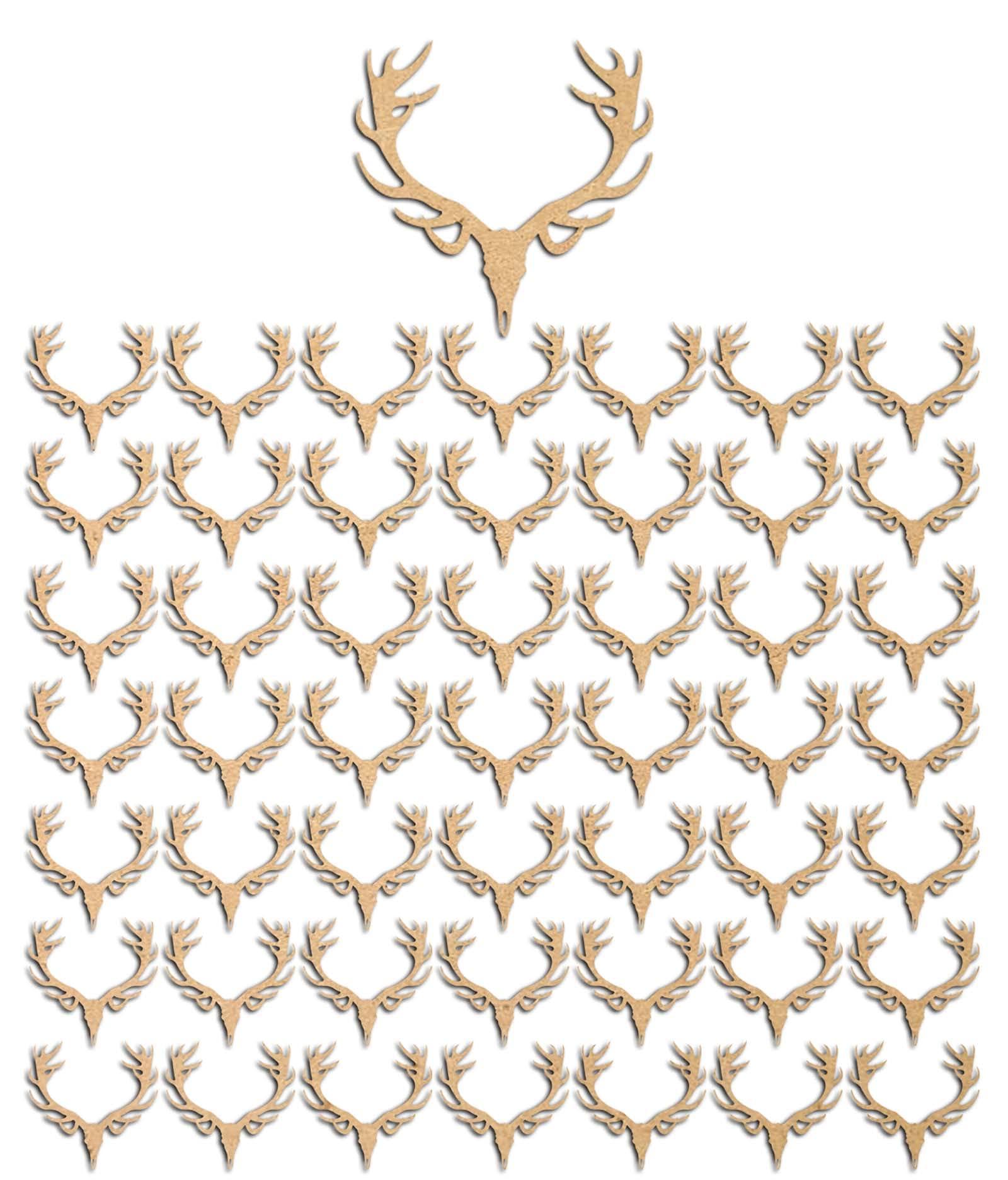 Haoser 3mm Wooden Horn Cutouts for Scrapbooking Arts Crafts DIY Decoration Display Décor - Haoser