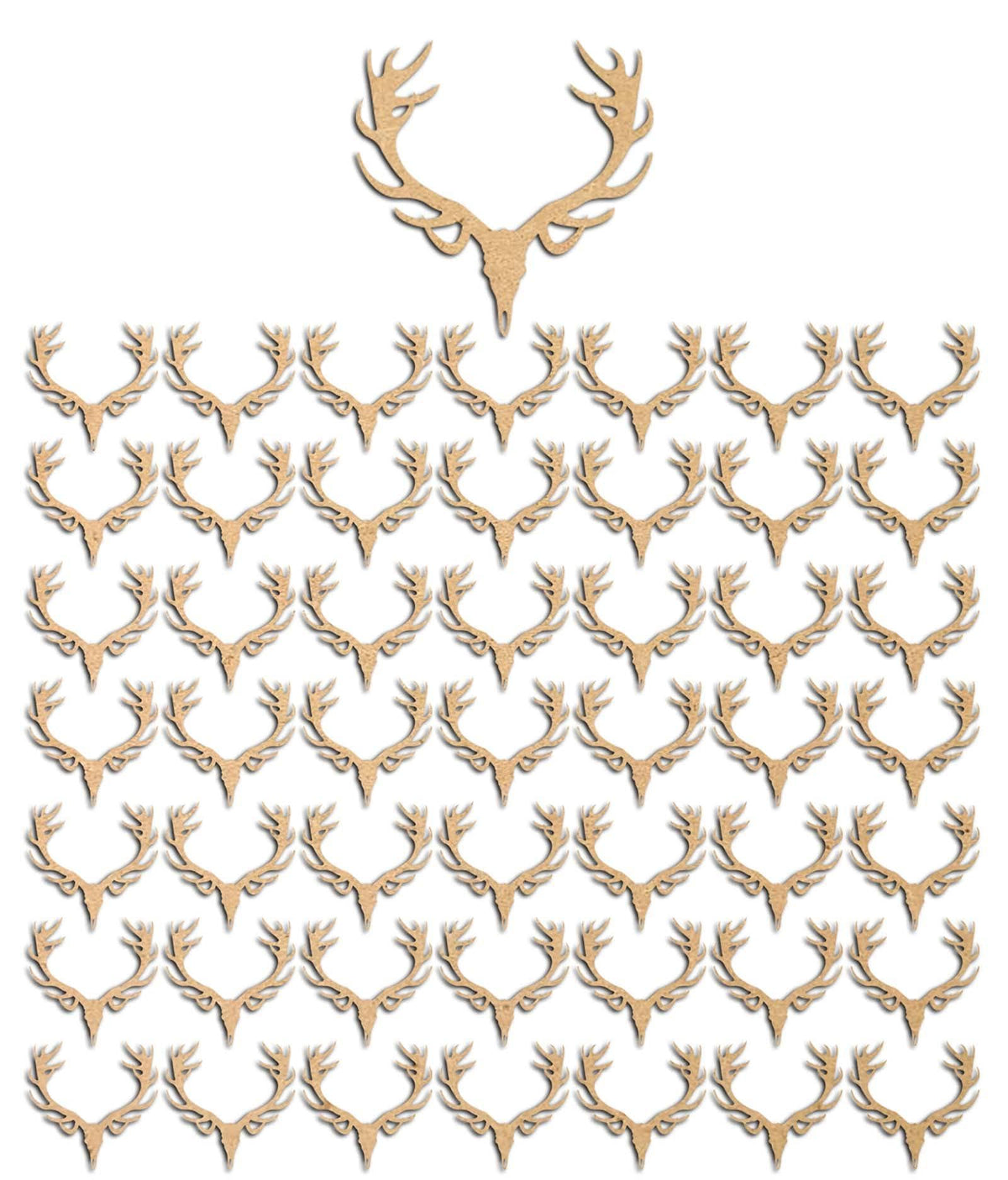 Haoser 3mm Wooden Horn Cutouts for Scrapbooking Arts Crafts DIY Decoration Display Décor - Haoser