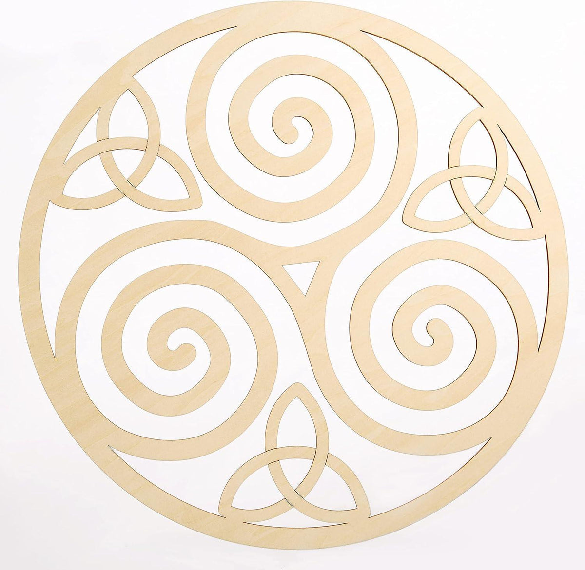 Curious Button Unfinished Wooden 30cm Celtic Design for Wall Decor for Home Decor, Living Room - Haoser