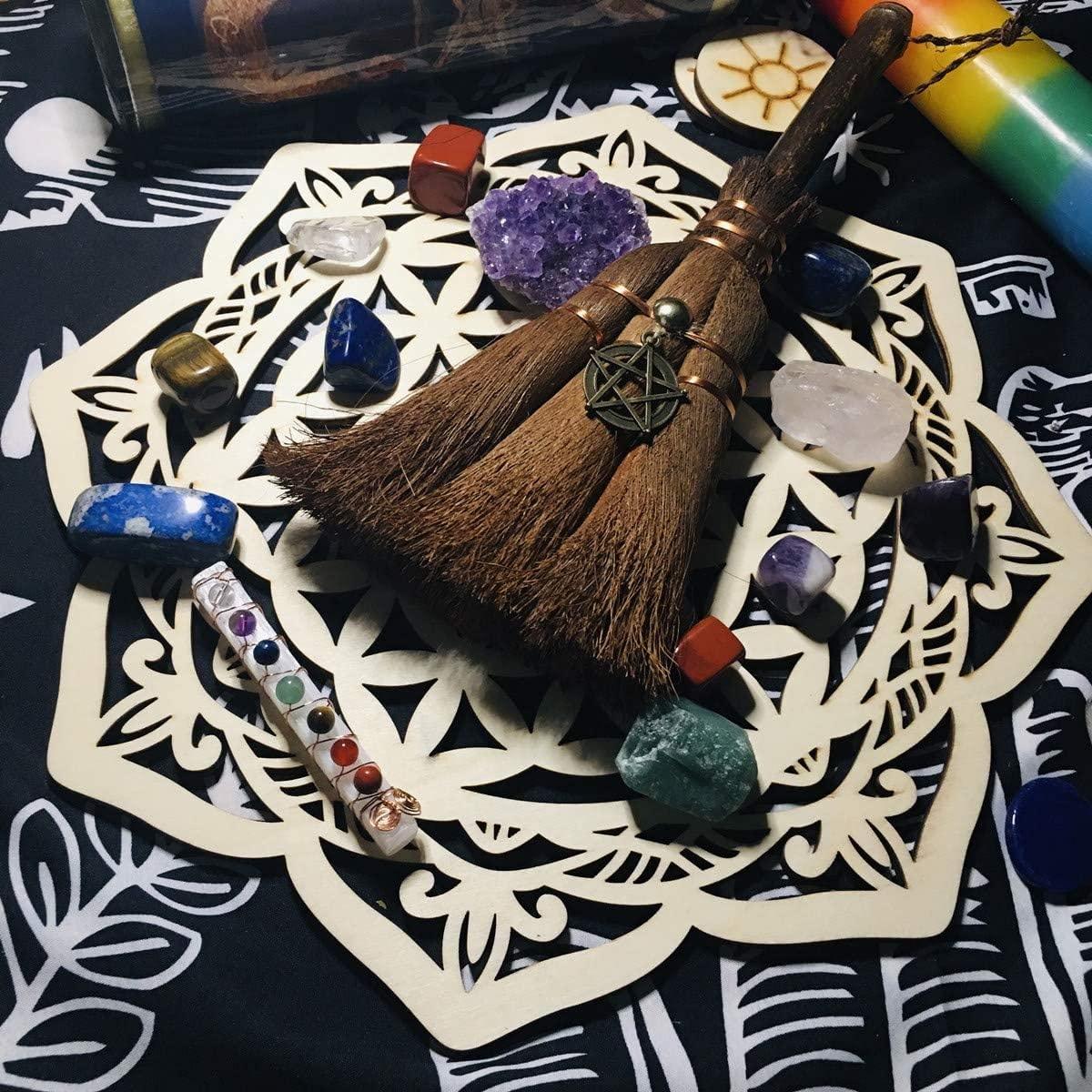 Curious Button Unfinished Wooden Geometry Wall Art Hanging Wall Sculpture Meditation Centerpiece for Home, Living Room, Yoga Wall Art, Wall Decor, Modern Wooden Wall (30 cm) - Haoser