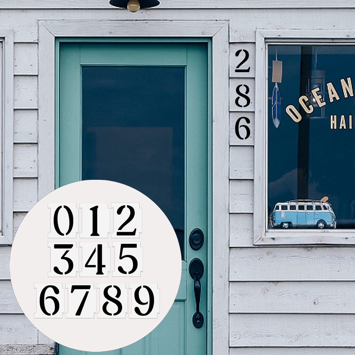 10 Pcs Curb Stencil Kit 0-9 Address Number Stencils – Reusable