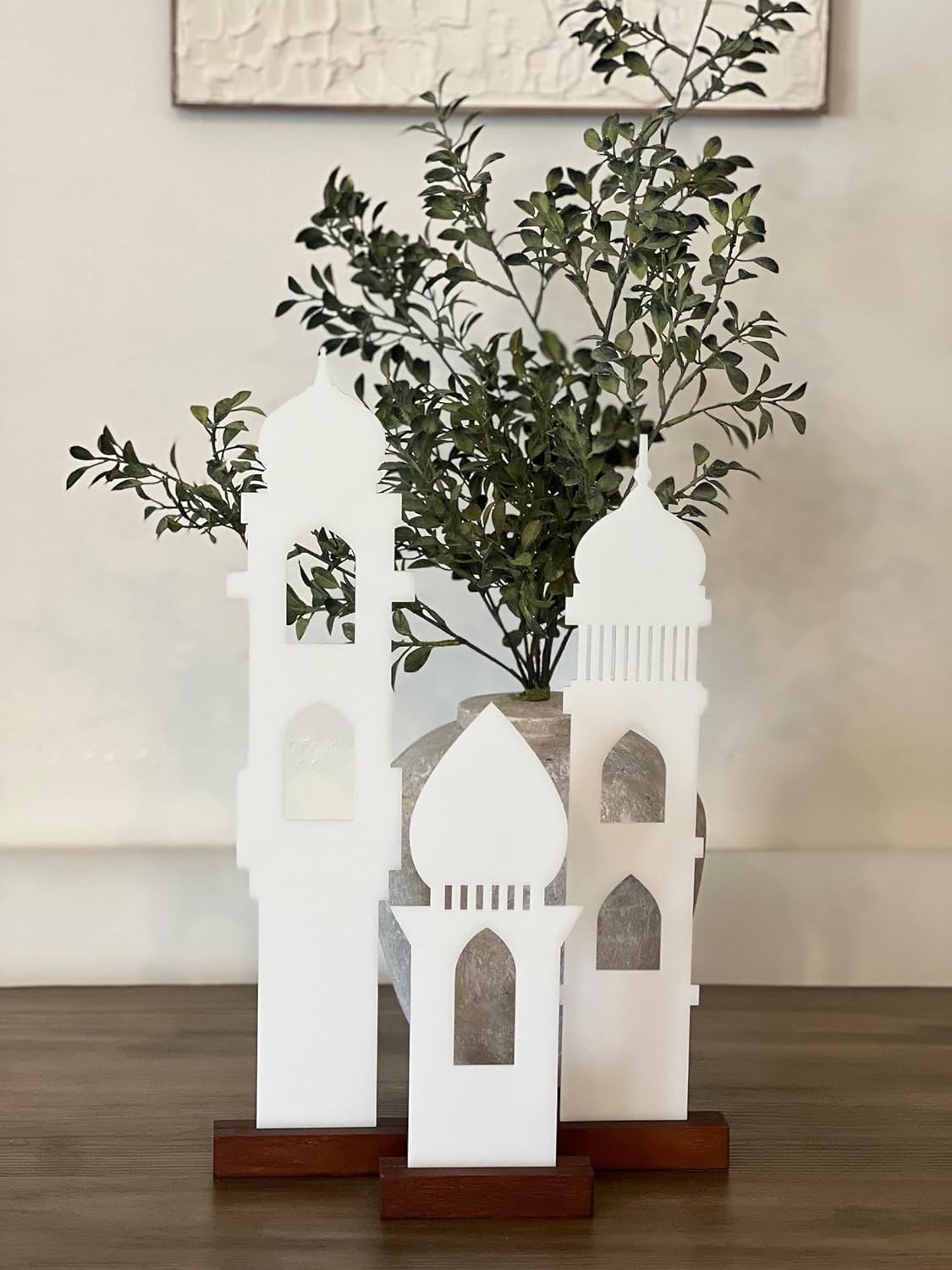 Ramadan Minaret Decor | Islamic Decor for Home Ramadan Eid Mubarak Decoration | Tabletop Mosque Minar