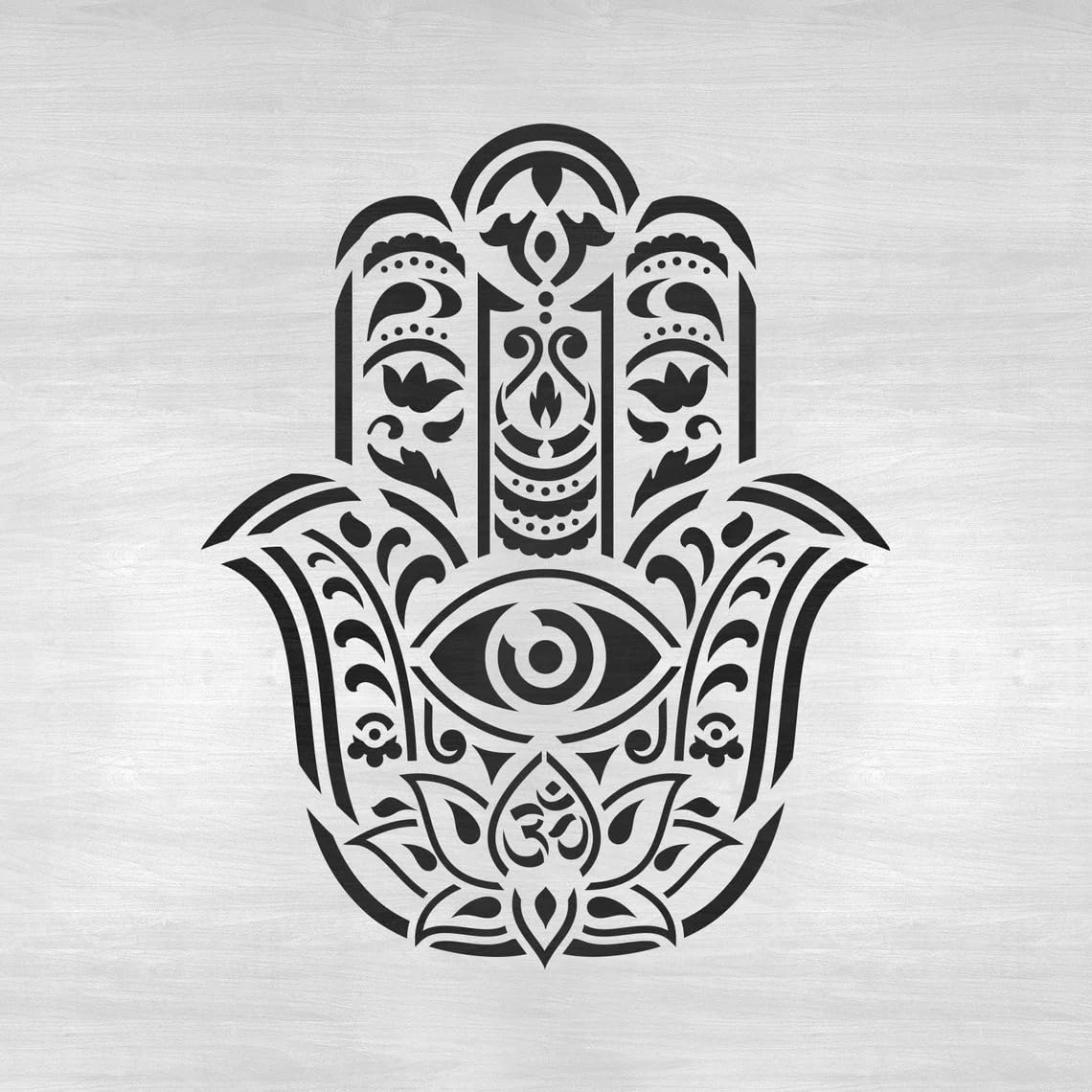 Hamsa Palm Mandala Stencil – Reusable Large Mandala for Painting Wall