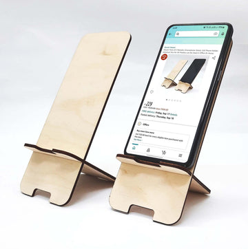 Haoser Pack of 2 Wooden Smartphone Stand, Cell Phone Holder. Universal Size for All Mobiles can Be Used in Office Or Home - Haoser