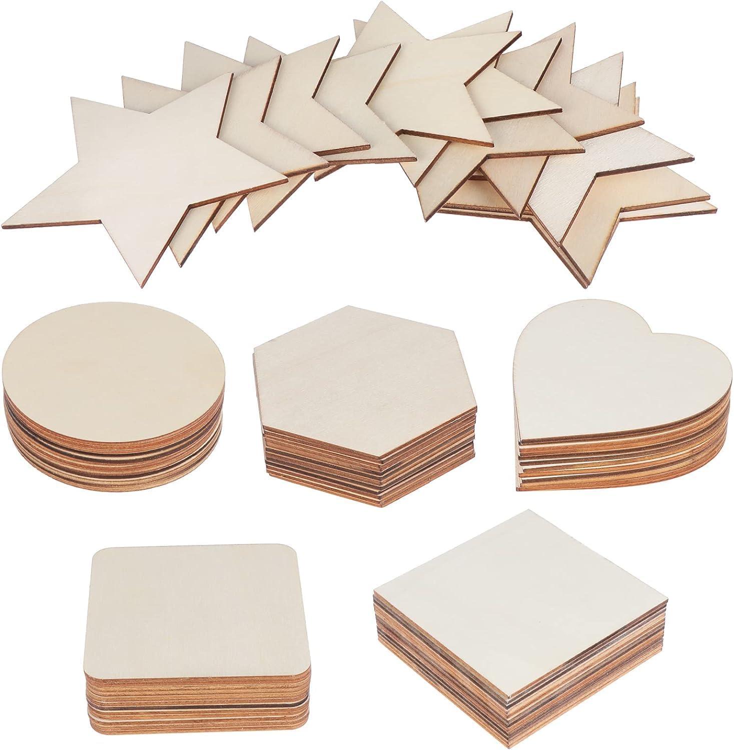 Haoser Pack of 20 Blank Wooden MDF Square Coaster for Craft Painting, DIY Square MDF Boards, MDF Cutouts for Art and Craft (4x4 Inch) - Haoser