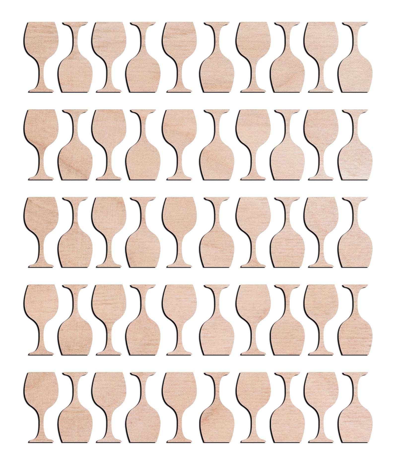 Haoser 3mm Wooden Glass Cutouts for Scrapbooking Arts Crafts DIY Decoration Display Décor - Haoser