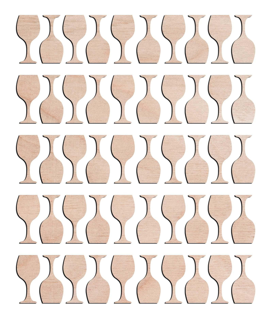 Haoser 3mm Wooden Glass Cutouts for Scrapbooking Arts Crafts DIY Decoration Display Décor - Haoser