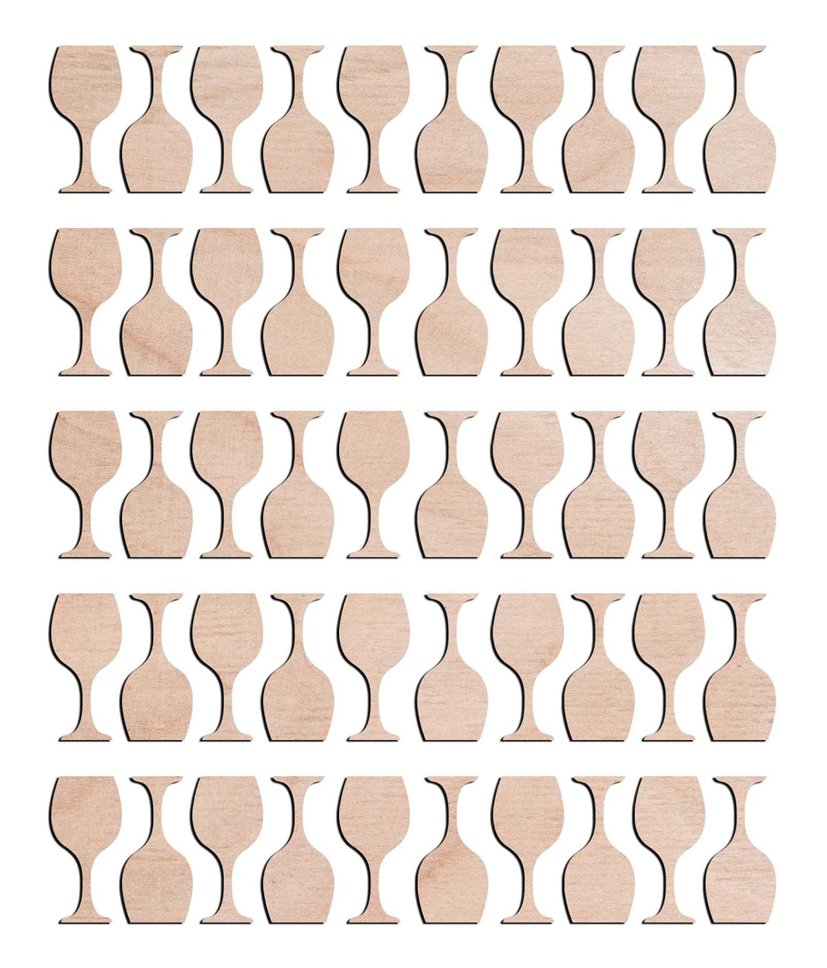 Haoser 3mm Wooden Glass Cutouts for Scrapbooking Arts Crafts DIY Decoration Display Décor - Haoser