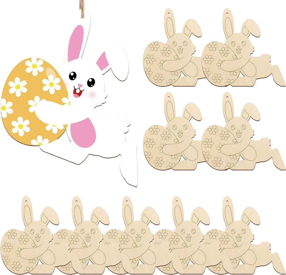 Haoser 10 PCS Unfinished Ice Cream Wood Cutouts 10 Styles Summer DIY Blank Unfinished Wooden Cutouts for Crafts Ice Cream Ornament for Kids Painting, DIY Crafts Home Decoration,Kids Art and Craft kit - Haoser