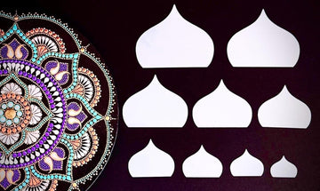 9 Pcs Mandala Stencil Design Tool | Reusable Mandala Painting Stencil for DIY Art Craft
