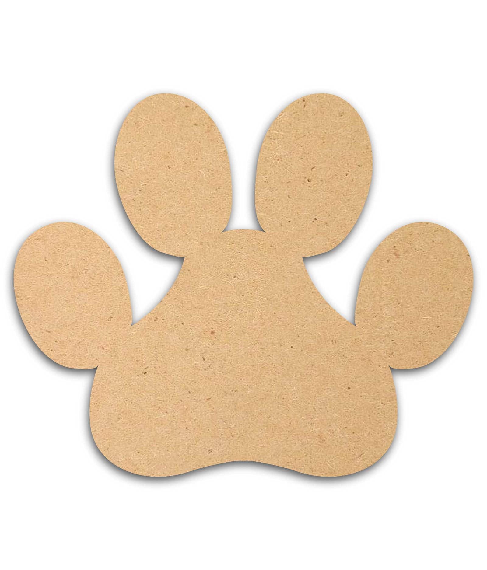 Haoser 3mm Wooden Dog Feet Cutouts for Scrapbooking Arts Crafts DIY Decoration Display Décor - Haoser