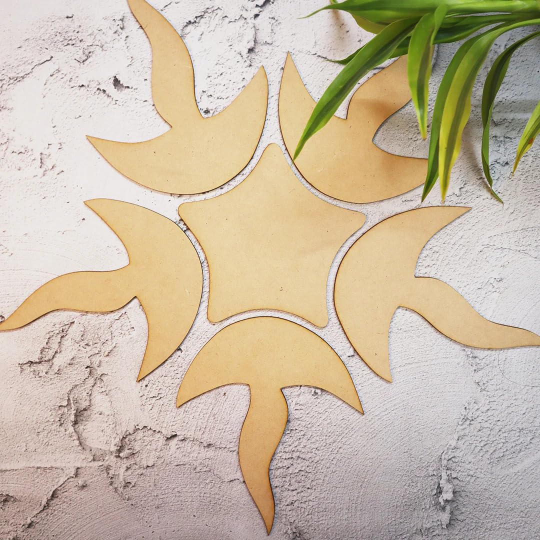 Wooden MDF Rangoli 10x10 Inch | DIY Base for Diwali Decoration & Mandala Art | Unfinished Craft Board | MDF Rangoli for Painting