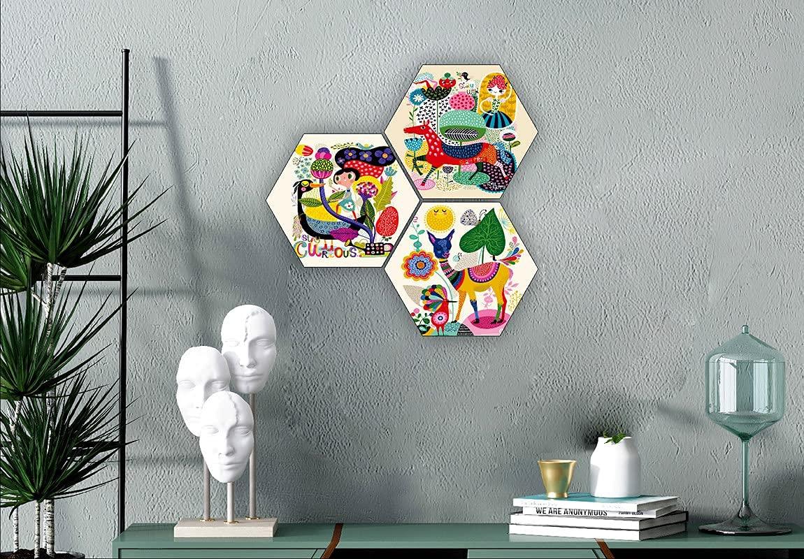 Haoser 10 Pcs Unfinished Wood Blank Shapes, 4mm Thick Wooden Cutout for DIY Craft Projects, Hanging Decorations, Panting - Haoser