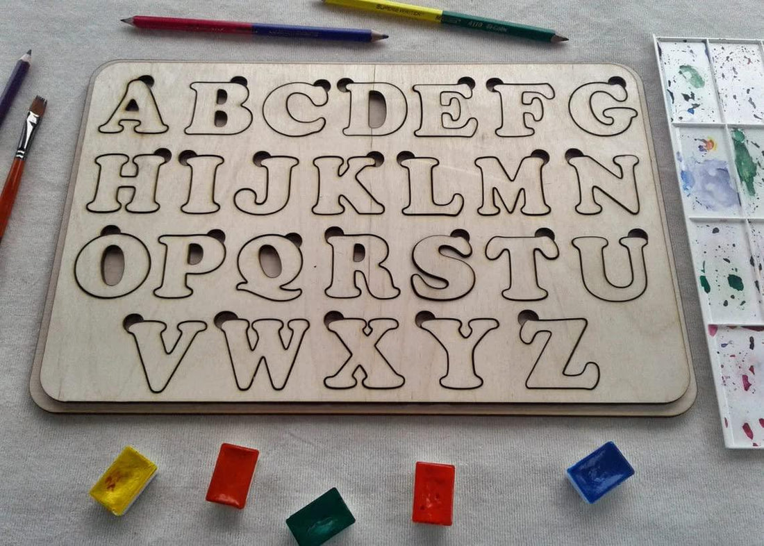 Haoser Wooden English Alphabet Letters, lphabet Toy, Wooden Capital Alphabets Letters,Learning Educational Puzzle Toy for Kids - Haoser