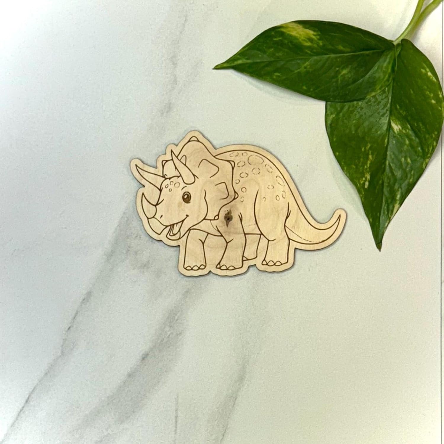 3 Pcs DIY Dinosaur Painting Kit for Kids | 5 Inch MDF Wooden Craft Shapes