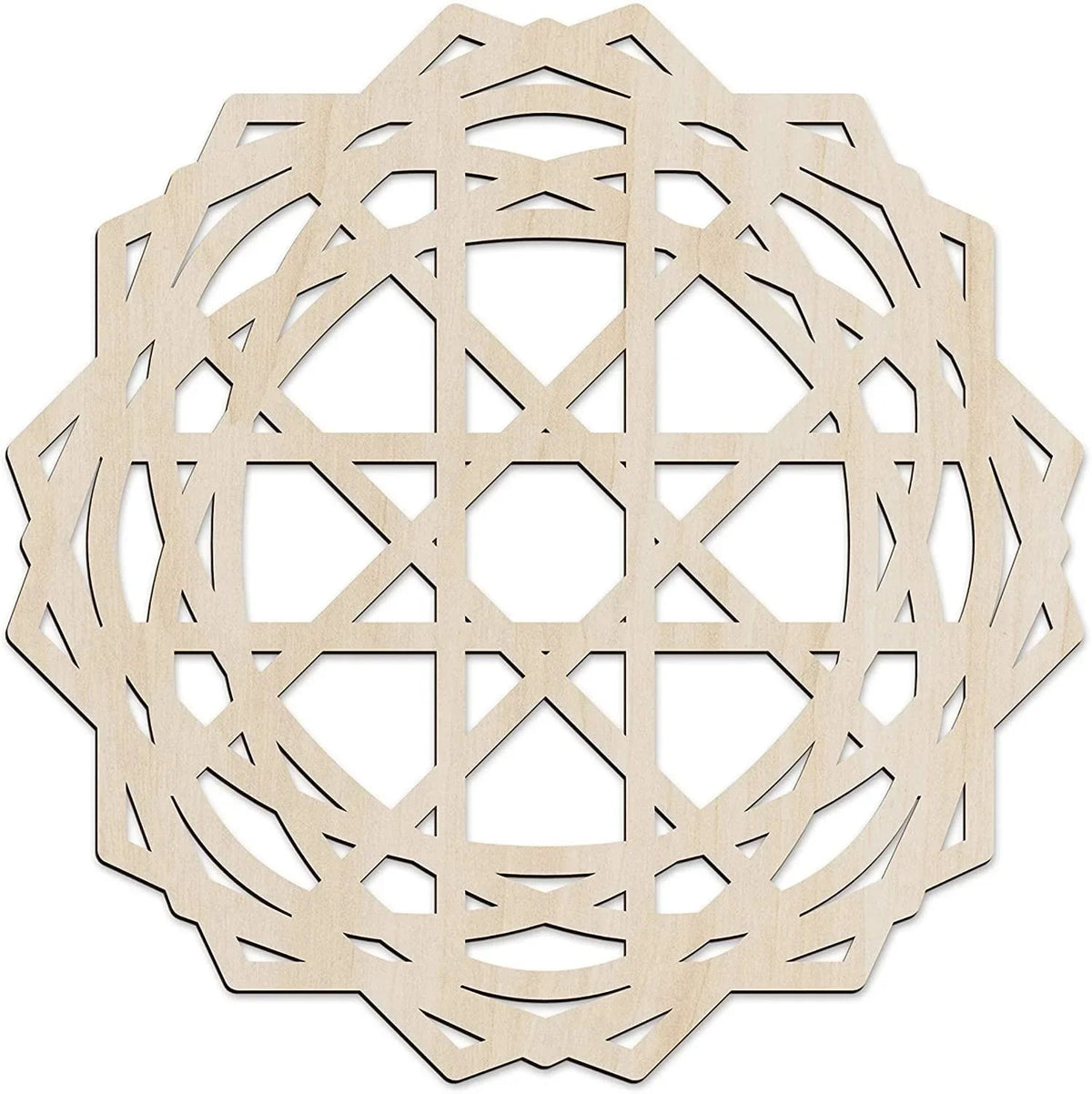 Haoser wooden mandala wall art Design 13, 30 cm birch plywood panel