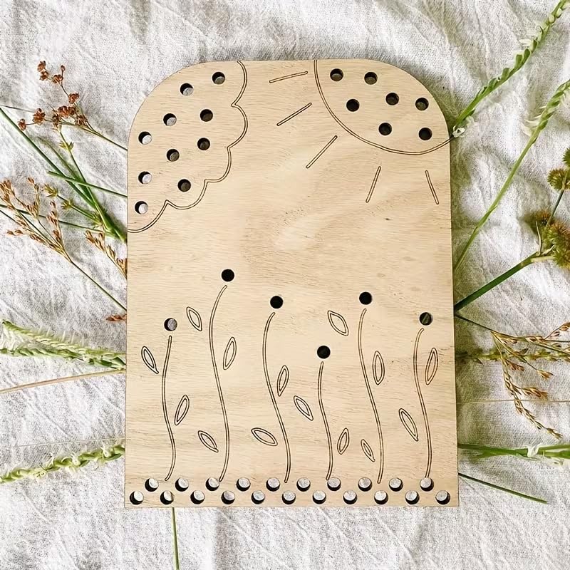 Spring Wooden Lacing Board for Kids | Montessori Threading Toy | DIY Wooden Craft Board with Holes