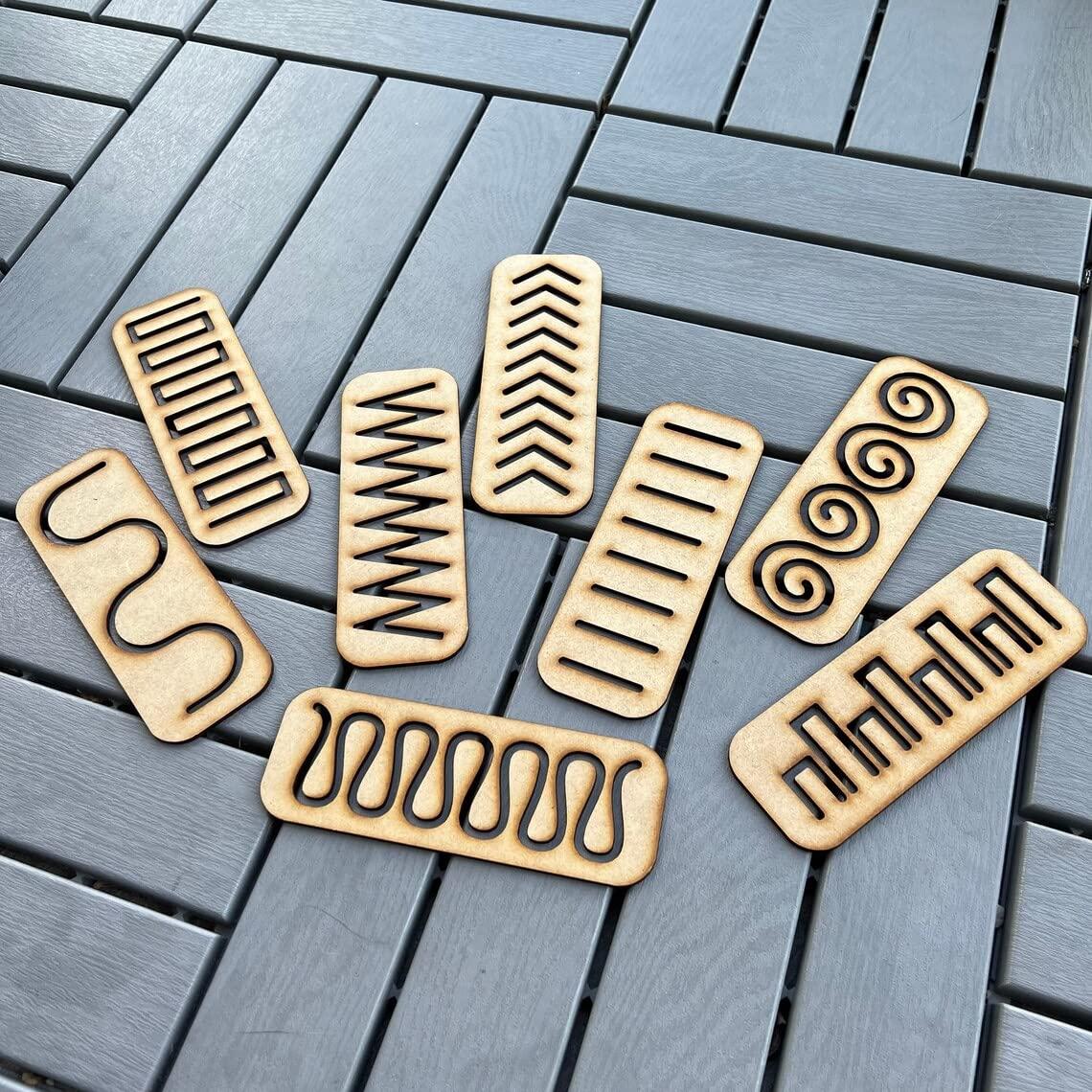 Haoser Montessori Learning Toy Stencils Set for Kids of Age 2 to 4 Years of Brown Colour - Haoser