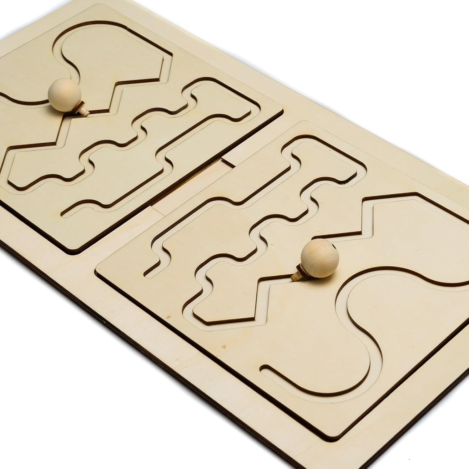 4 Pcs Montessori Tracing Board for Kids | 6 x 6 Inch Wooden Pre-Writing Activity Boards