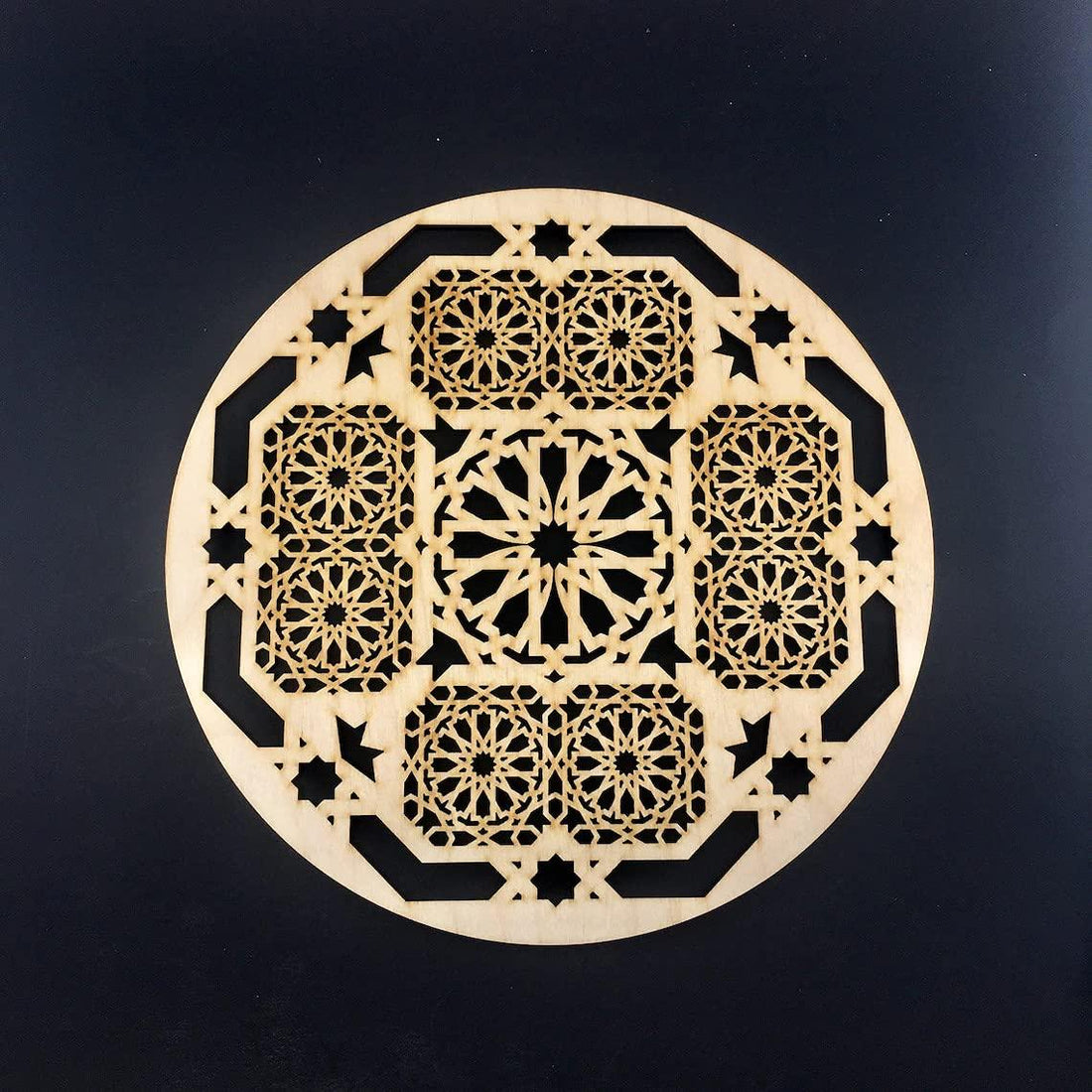 Haoser Carved Geometric Wooden Panel, Birch Ply Wooden Panel Pack of 1 -Panel-12 - Haoser
