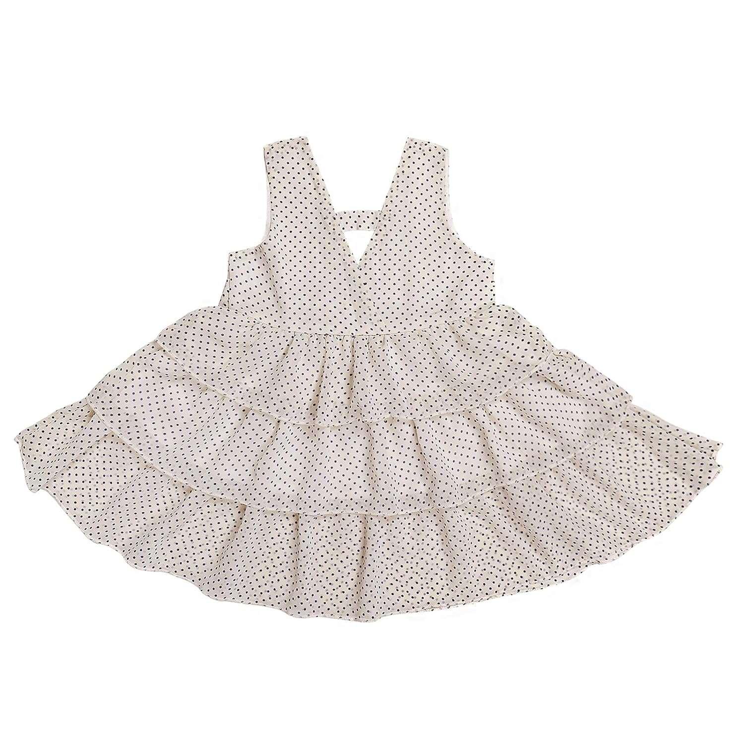 Haoser Charming Baby Girl Frock Dresses, Polka Dots Design, Comfortable Fit, and Durability Ideal for Special Occasions and Everyday Charm, Adorable Frock for Baby Girls - Haoser