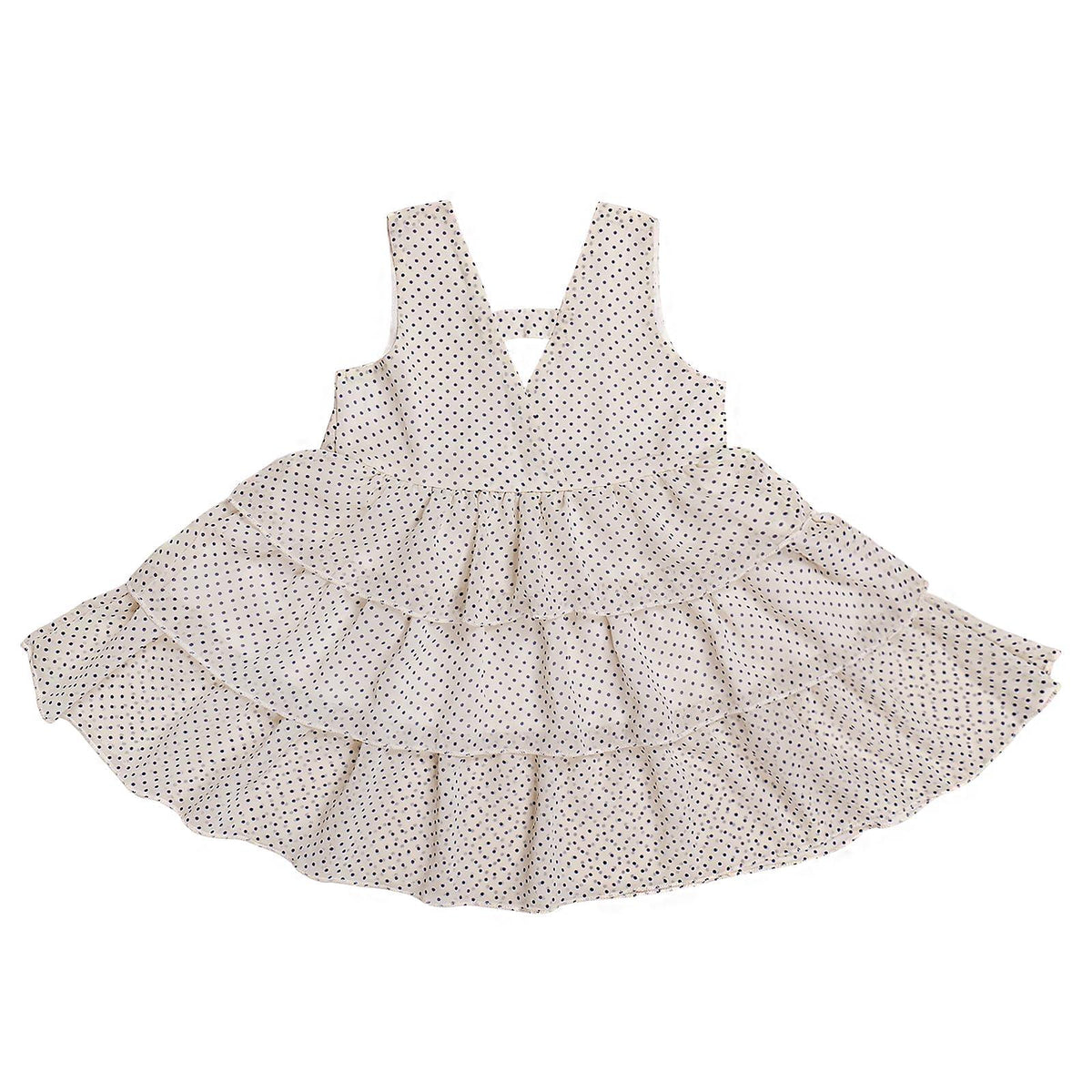Haoser Charming Baby Girl Frock Dresses, Polka Dots Design, Comfortable Fit, and Durability Ideal for Special Occasions and Everyday Charm, Adorable Frock for Baby Girls - Haoser