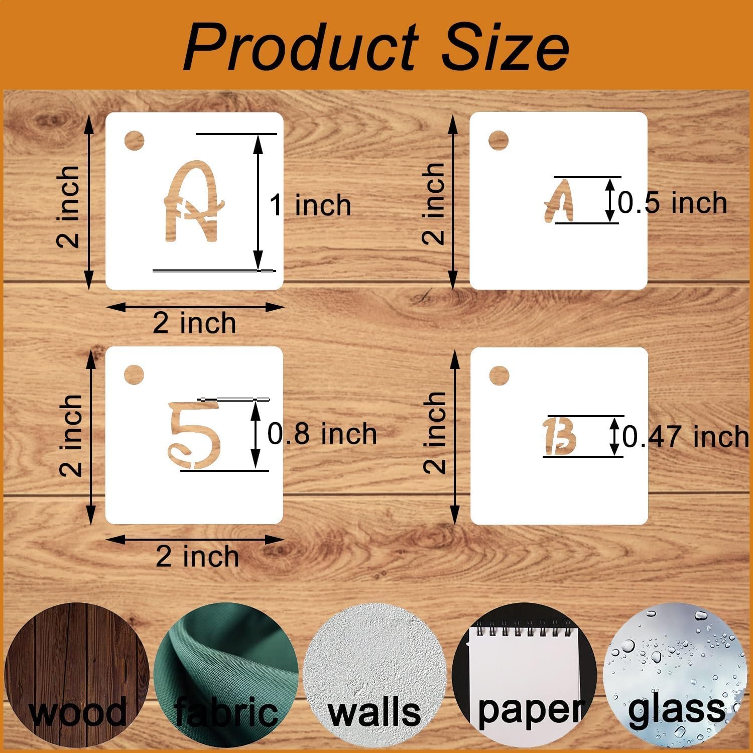 Wooden MDF 2 Inch Alphabet Letter 70 Pcs DIY Wood Signs, Wall, Journal & Craft Decoration Letters,