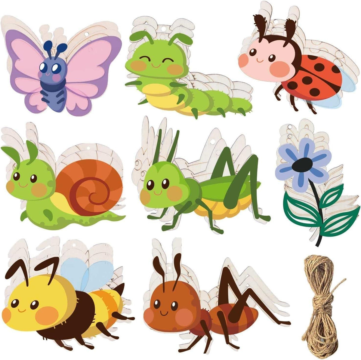Haoser 10 PCS Unfinished Ice Cream Wood Cutouts 10 Styles Summer DIY Blank Unfinished Wooden Cutouts for Crafts Ice Cream Ornament for Kids Painting, DIY Crafts Home Decoration,Kids Art and Craft kit - Haoser