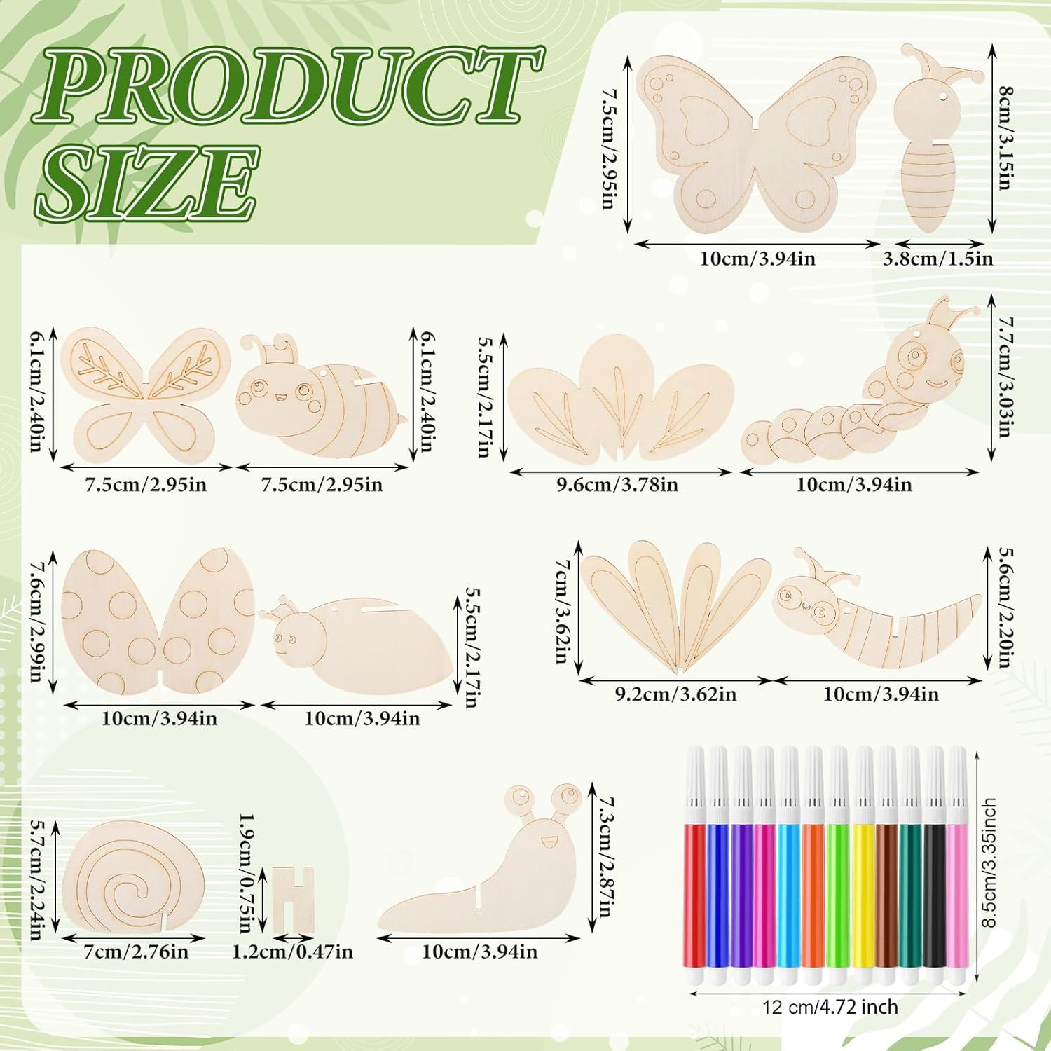 DIY 3D Insect Wooden Craft Painting Kit for Kids | Butterfly Dragonfly Snail Craft Set