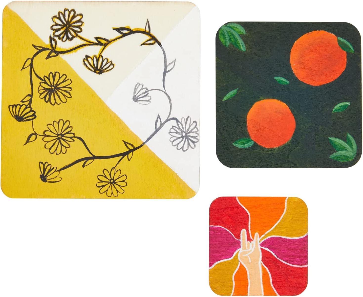 Haoser 30 Pack Unfinished Wood Squares for Crafts,Unfinished Squares MDF Cutouts for Art and Craft for Resin Art, Pyrography, Painting (2,3, 4 in Sizes) - Haoser