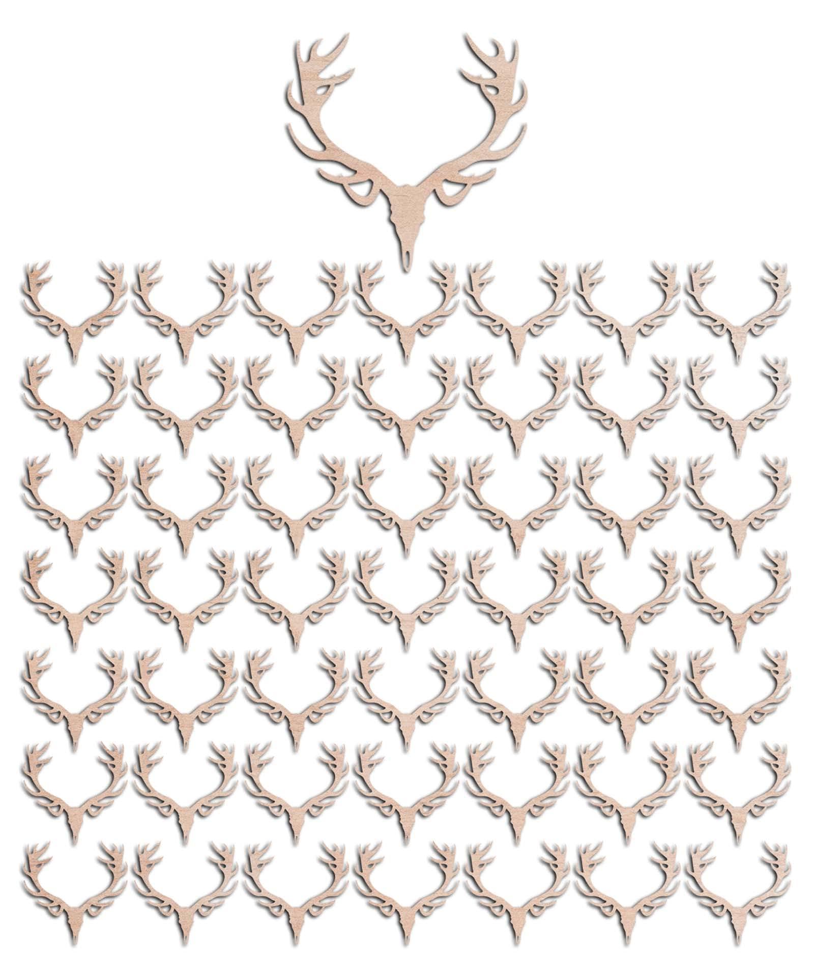 Haoser 3mm Wooden Horn Cutouts for Scrapbooking Arts Crafts DIY Decoration Display Décor - Haoser