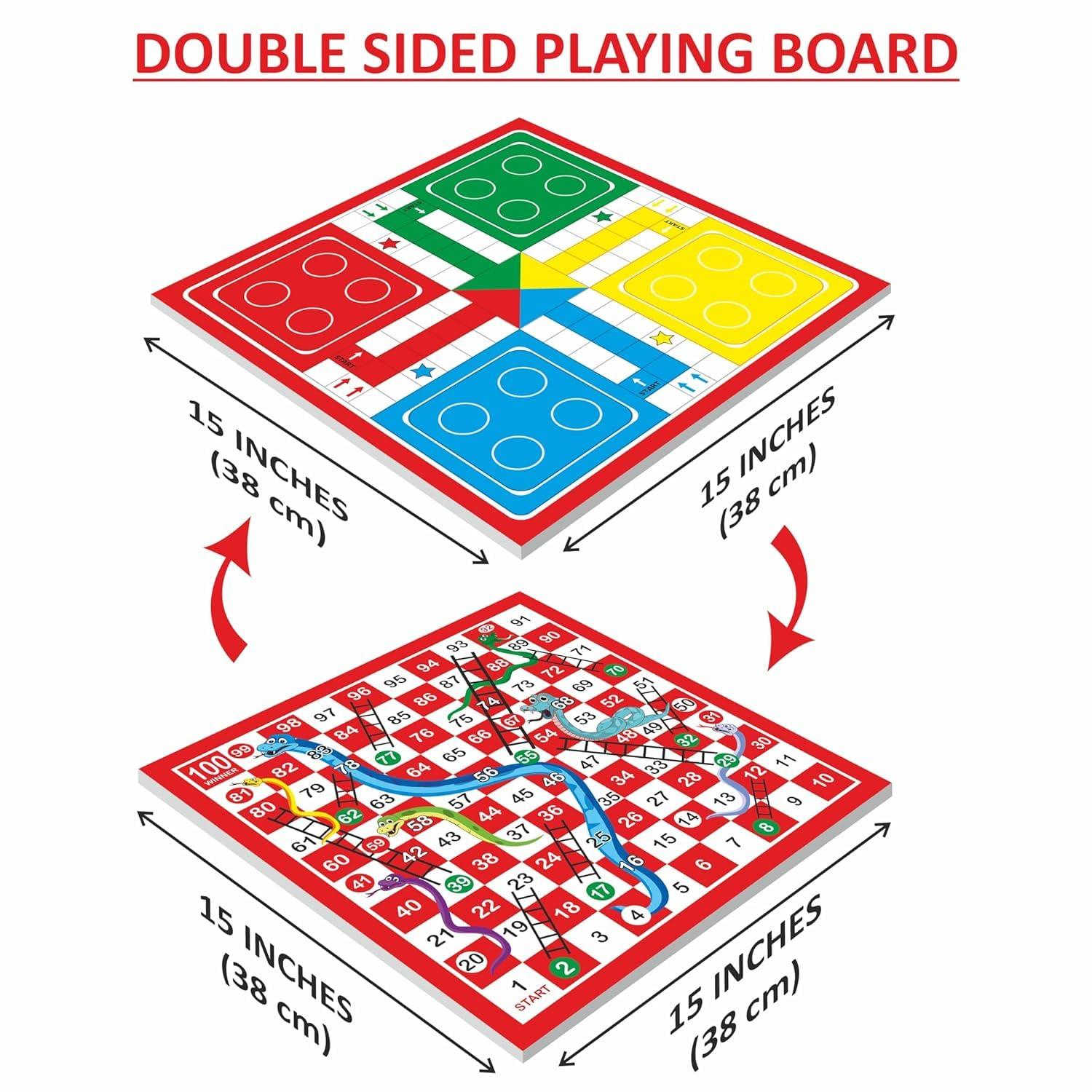 Haoser Ludo Board Game | Snakes and Ladders with Ludo Board Game for Kids and Family Fun - Haoser
