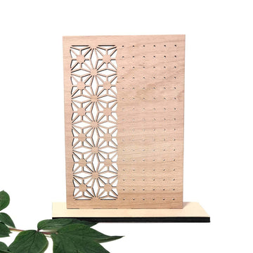 Haoser Wooden Earring Display Stand, Honeycomb Earring Organizer Earring Display Wood Hanging Jewelry Organizer for Stud Earrings (Earring Holder-1) - Haoser