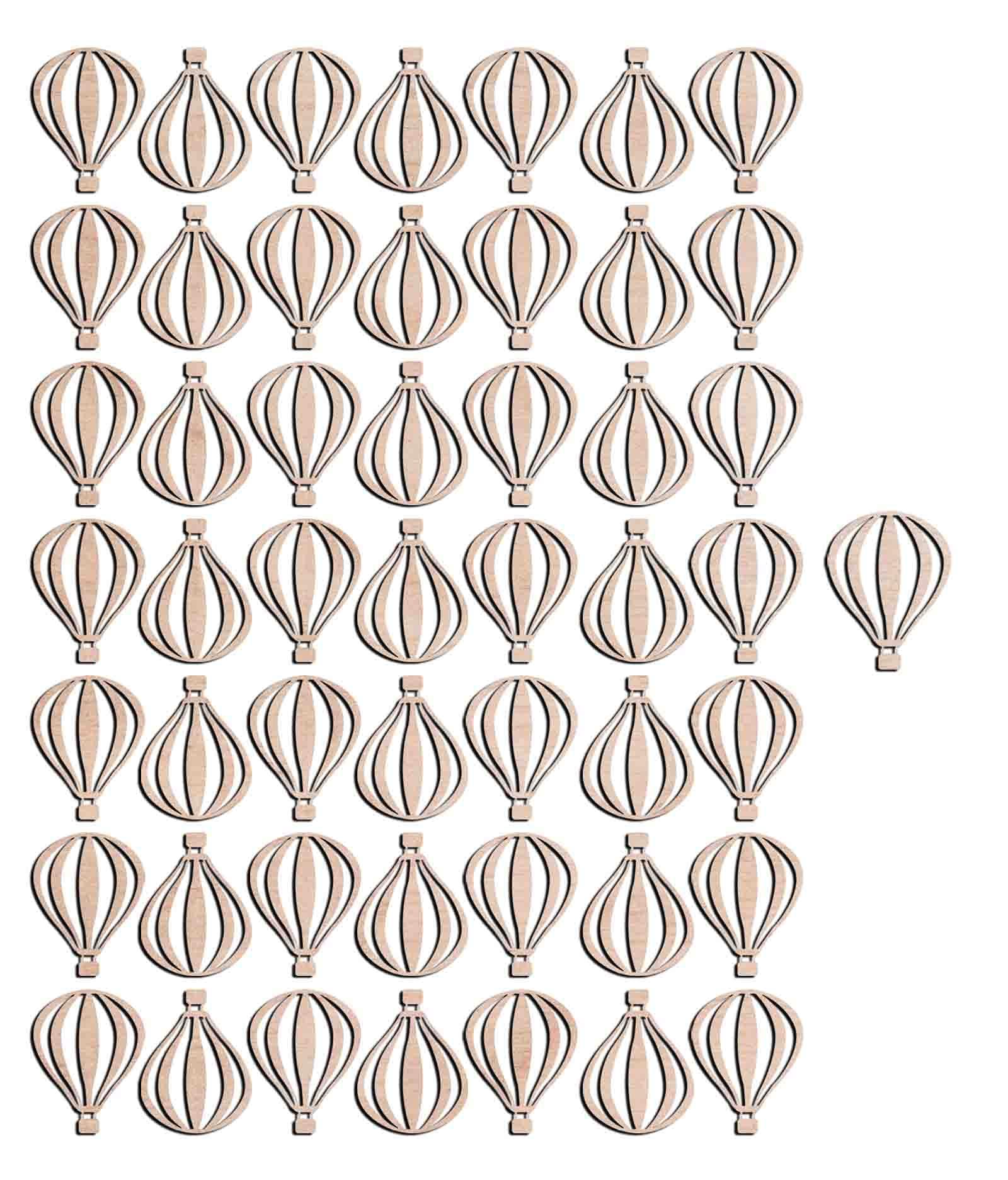 Haoser 3mm Wooden Ballon Cutouts for Scrapbooking Arts Crafts DIY Decoration Display Décor - Haoser