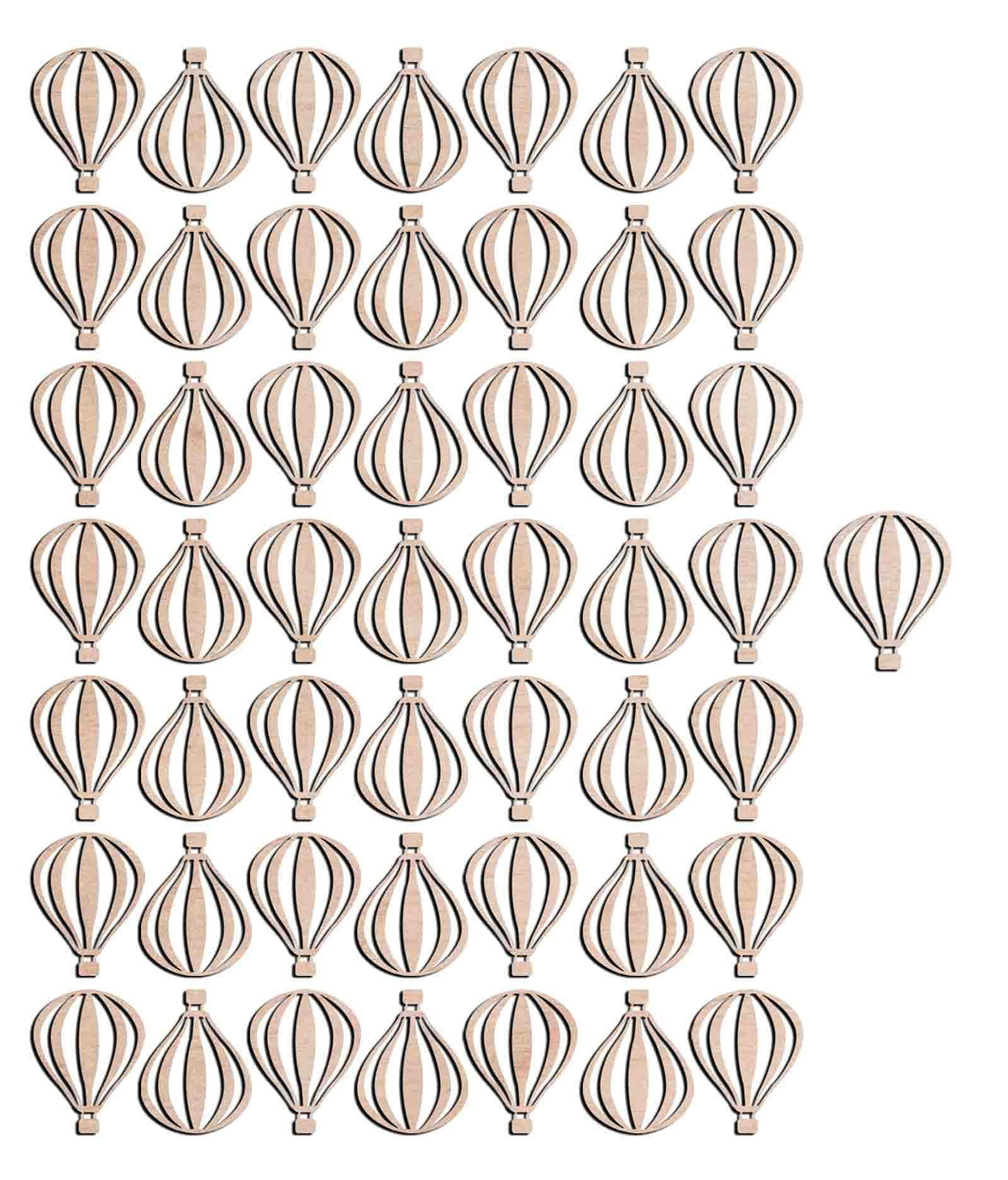 Haoser 3mm Wooden Ballon Cutouts for Scrapbooking Arts Crafts DIY Decoration Display Décor - Haoser