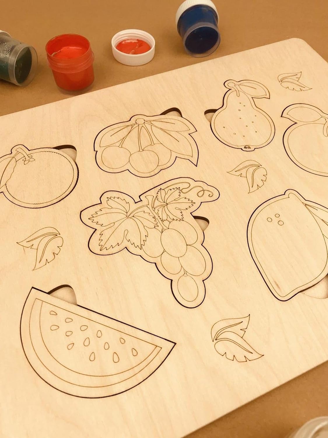 8 Pcs Wooden Kids Fruits Set | Montessori Educational Toy for Kids